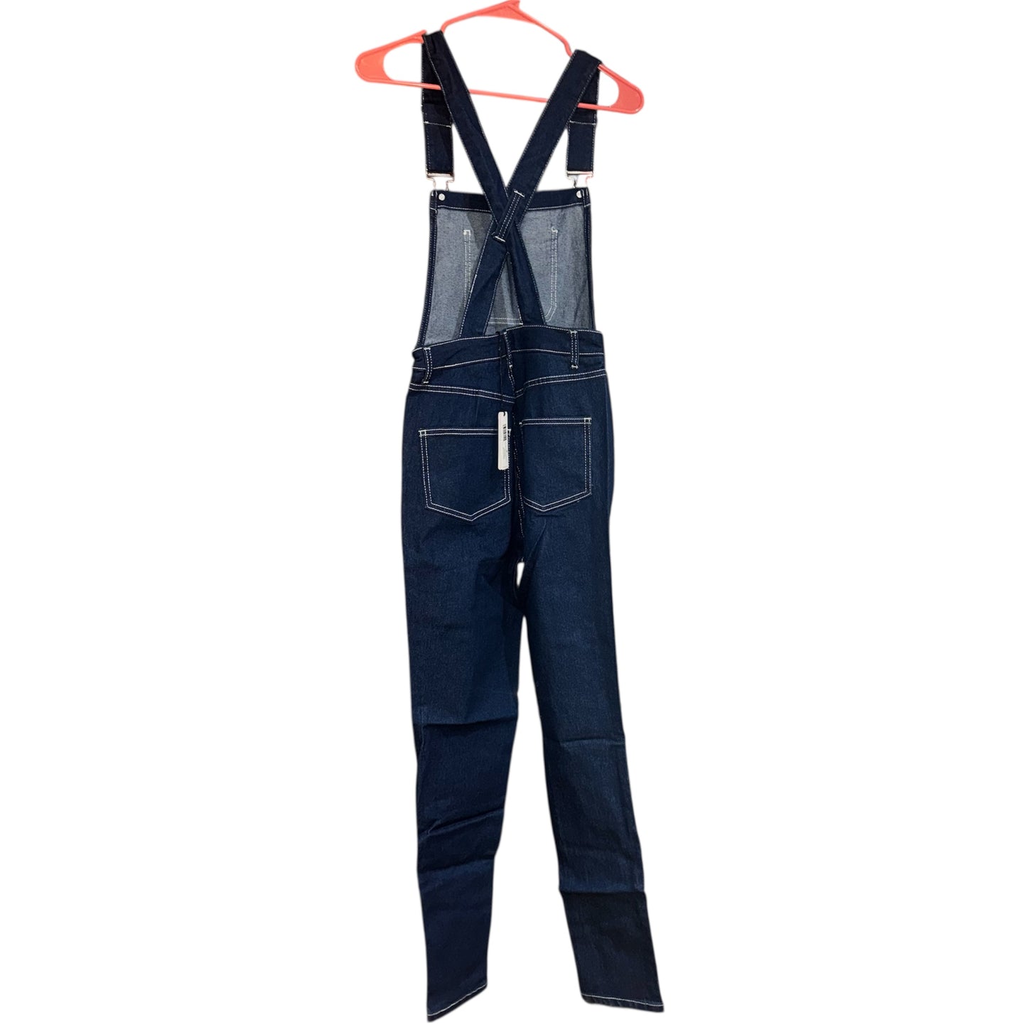 High-rise skinny overalls
