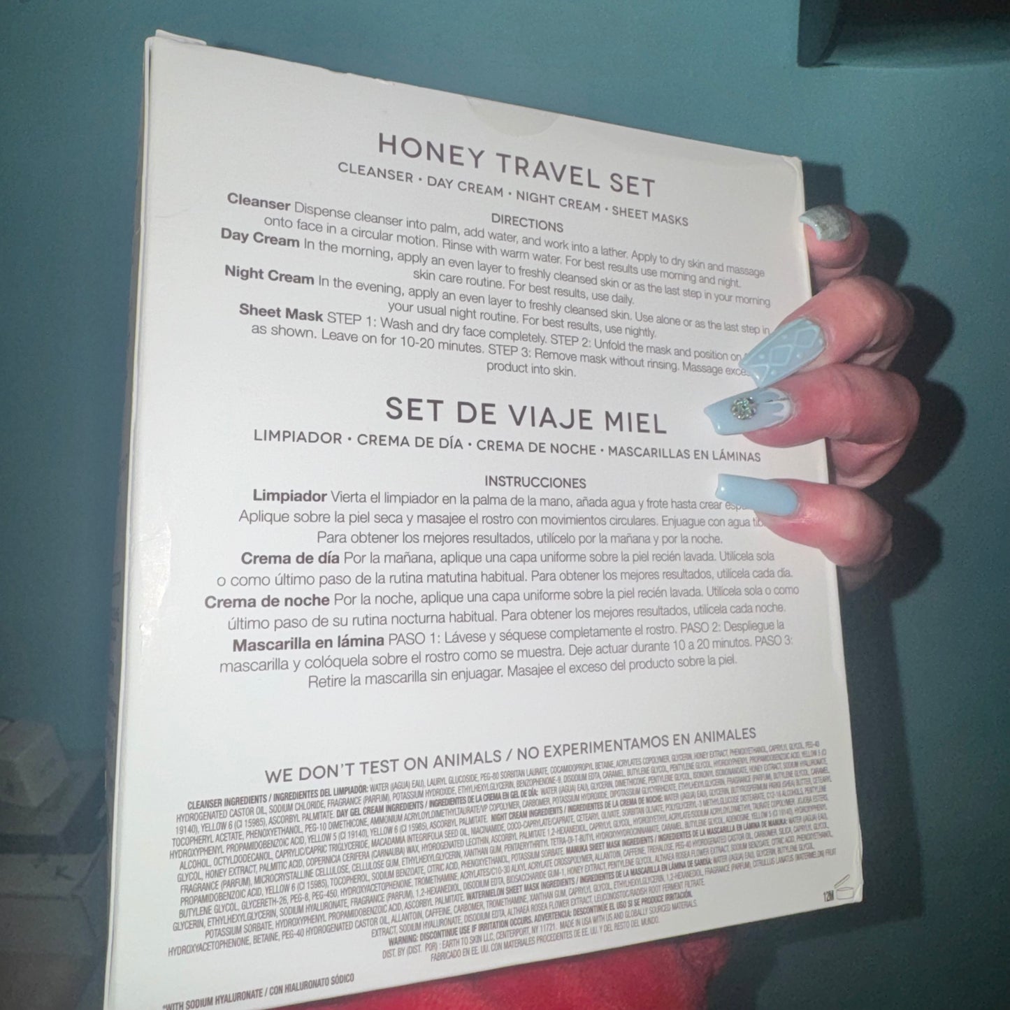 Honey skin travel set