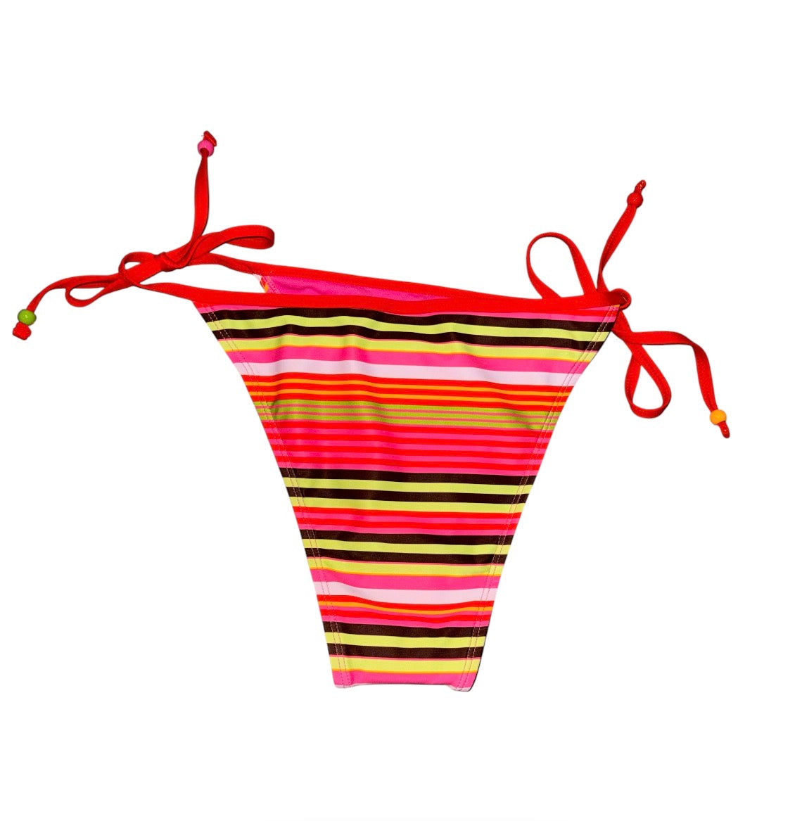 Side tie striped bikini bottoms