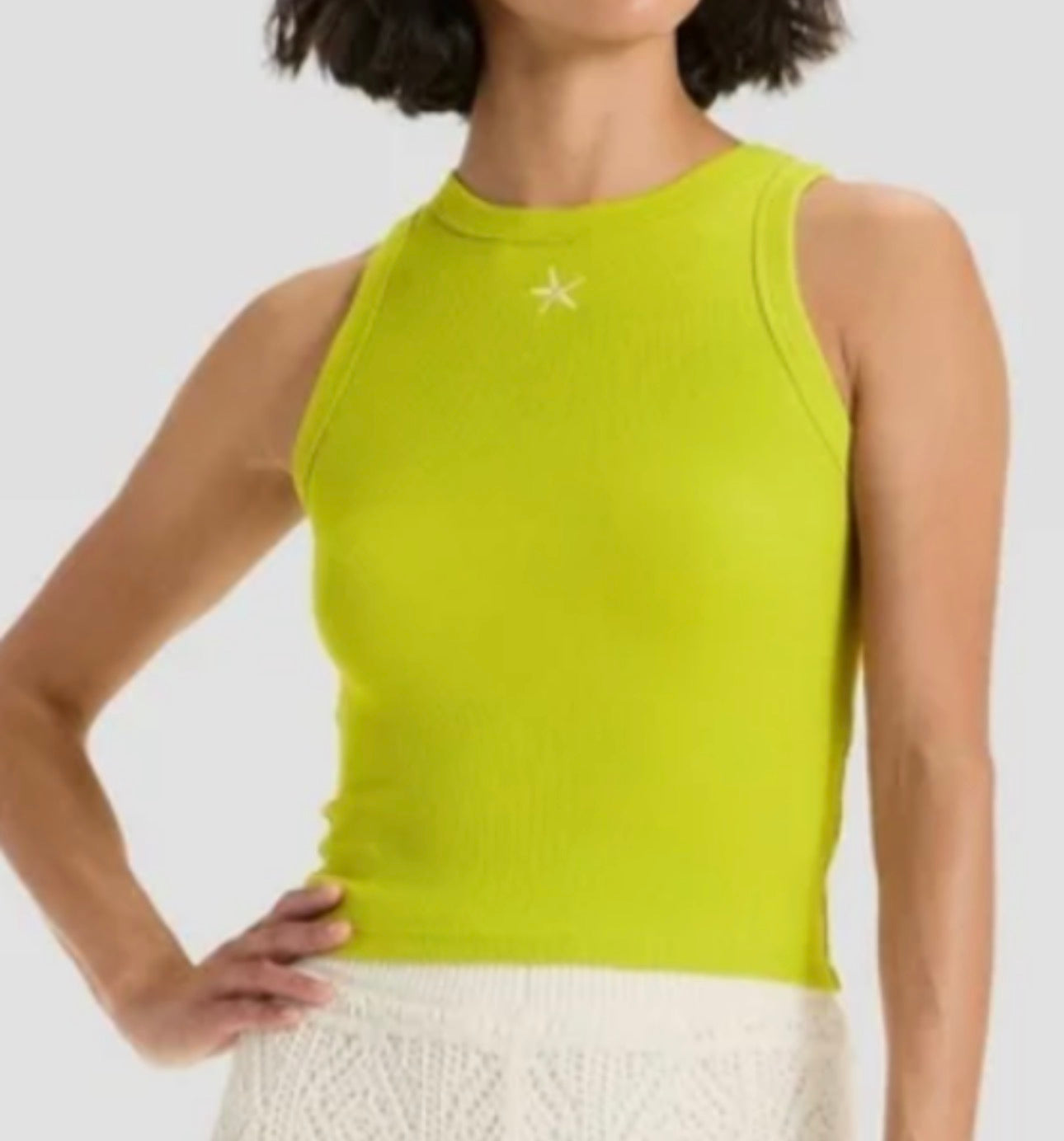 Starfish detail ribbed tank top