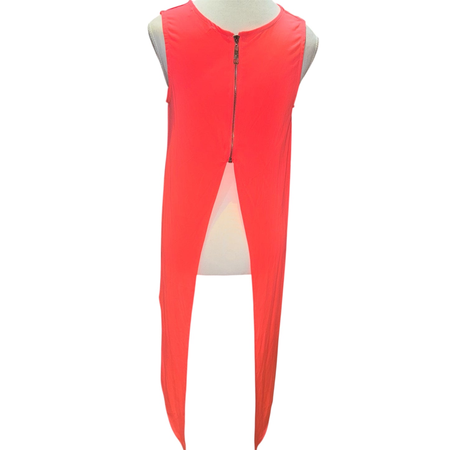 Asymmetrical zip back top