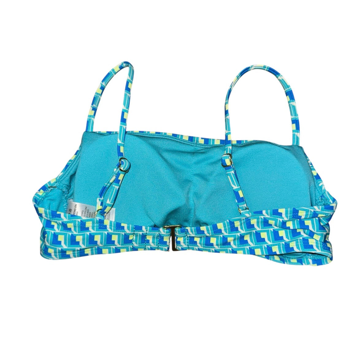 Geo print bralette bikini top