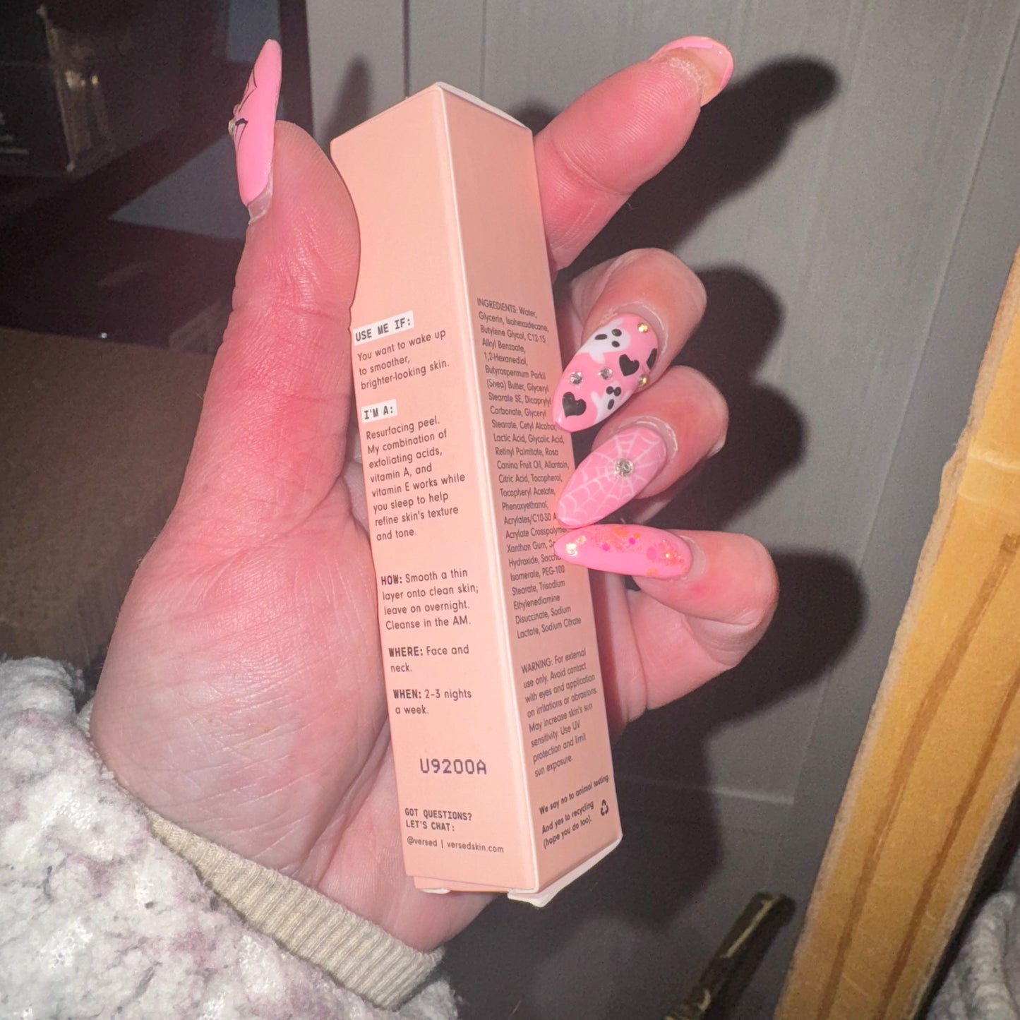 Overnight facial peel