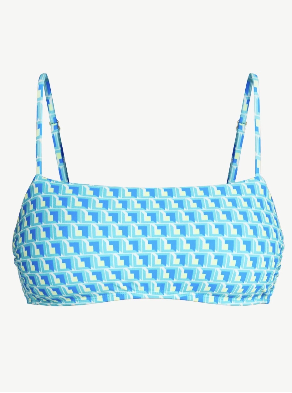 Geo print bralette bikini top