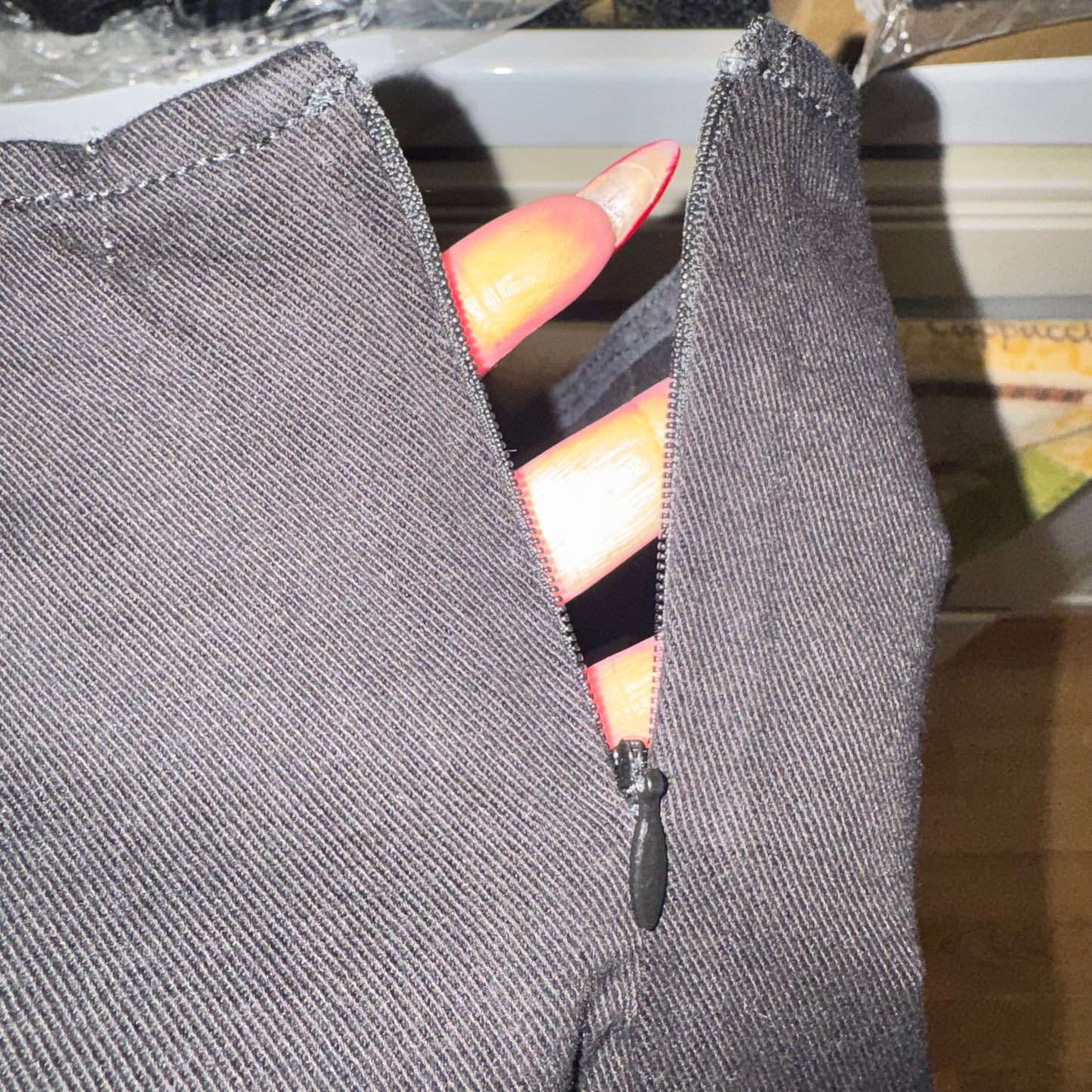 Black cut out skirt