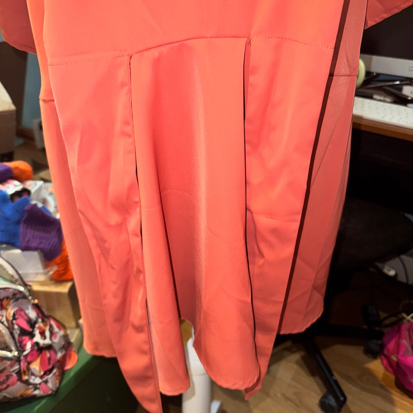 Tie front kimono sleeve blouse