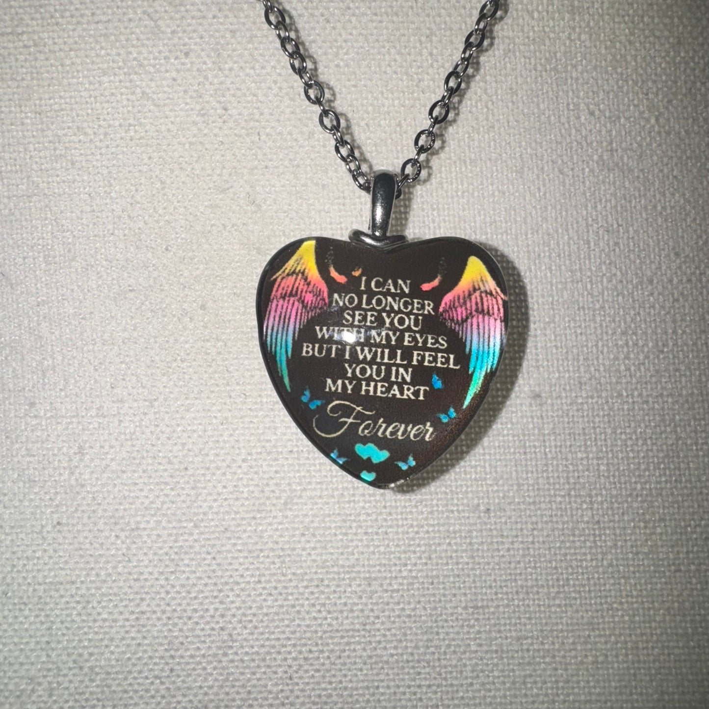 Heart memorial necklace