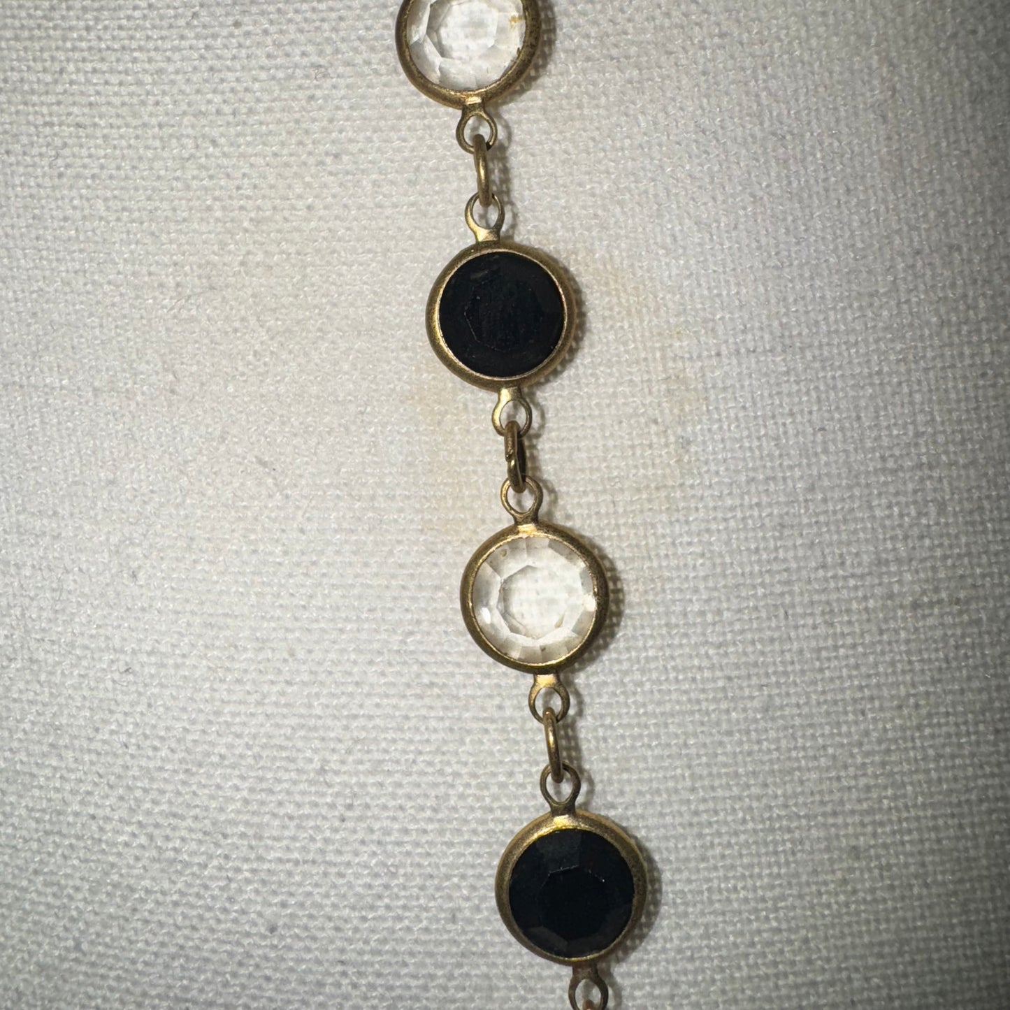Vintage black & clear necklace