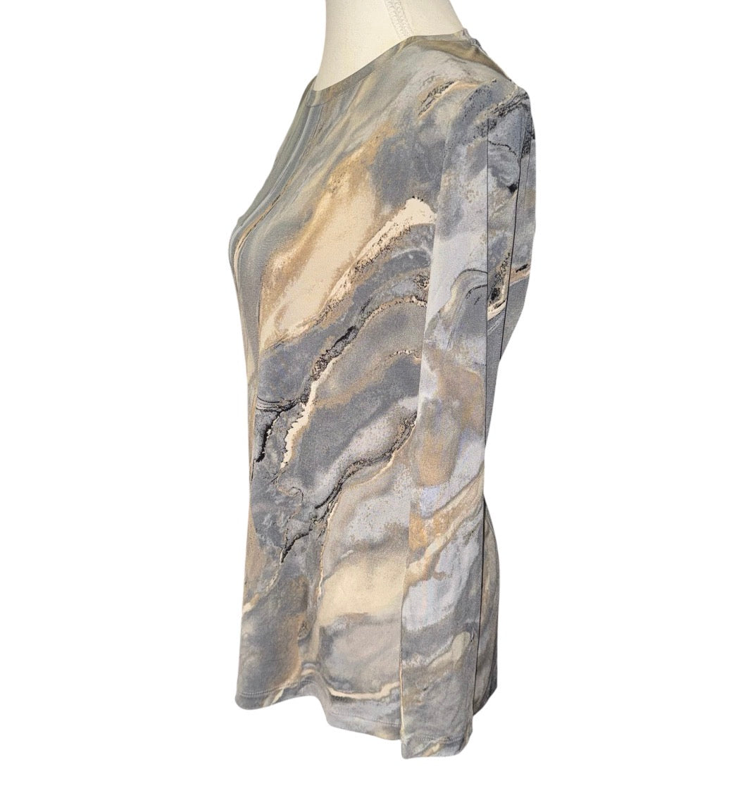 Liquid knit marble top