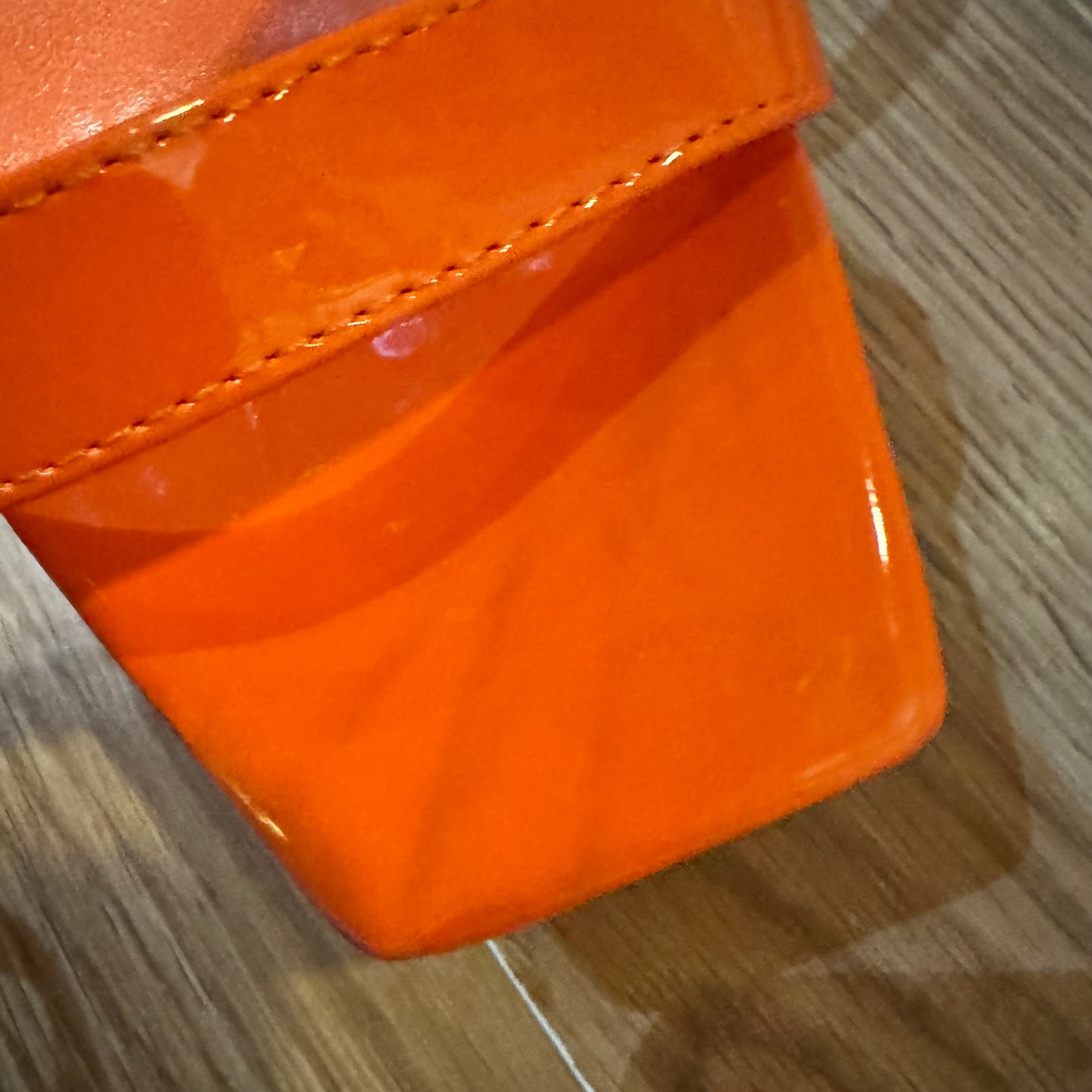 Orange onyx platform heel