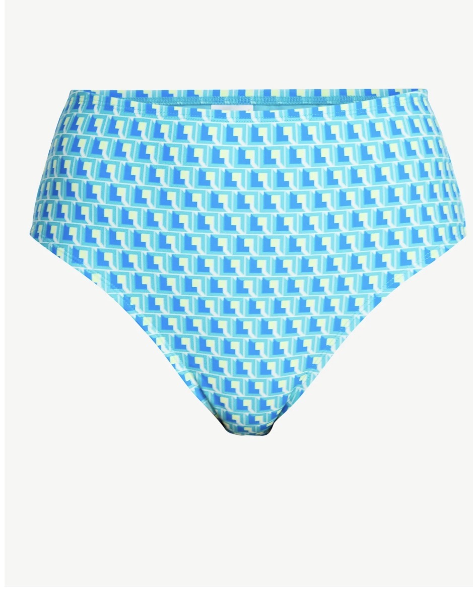 High waisted geo print bikini