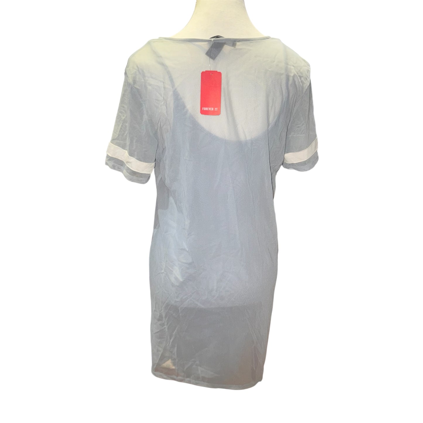 Layered mesh t-shirt dress