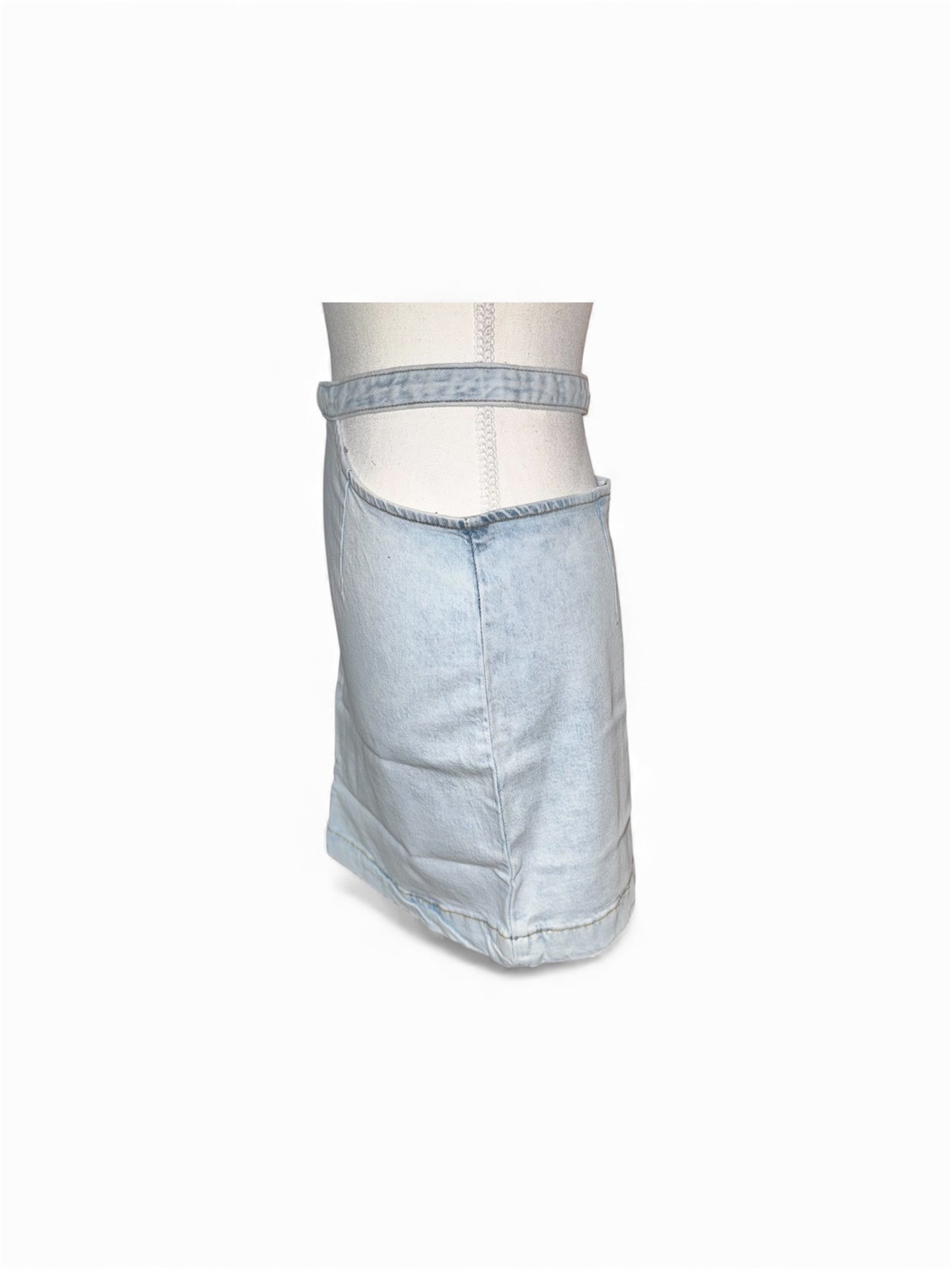 Cut out denim skirt