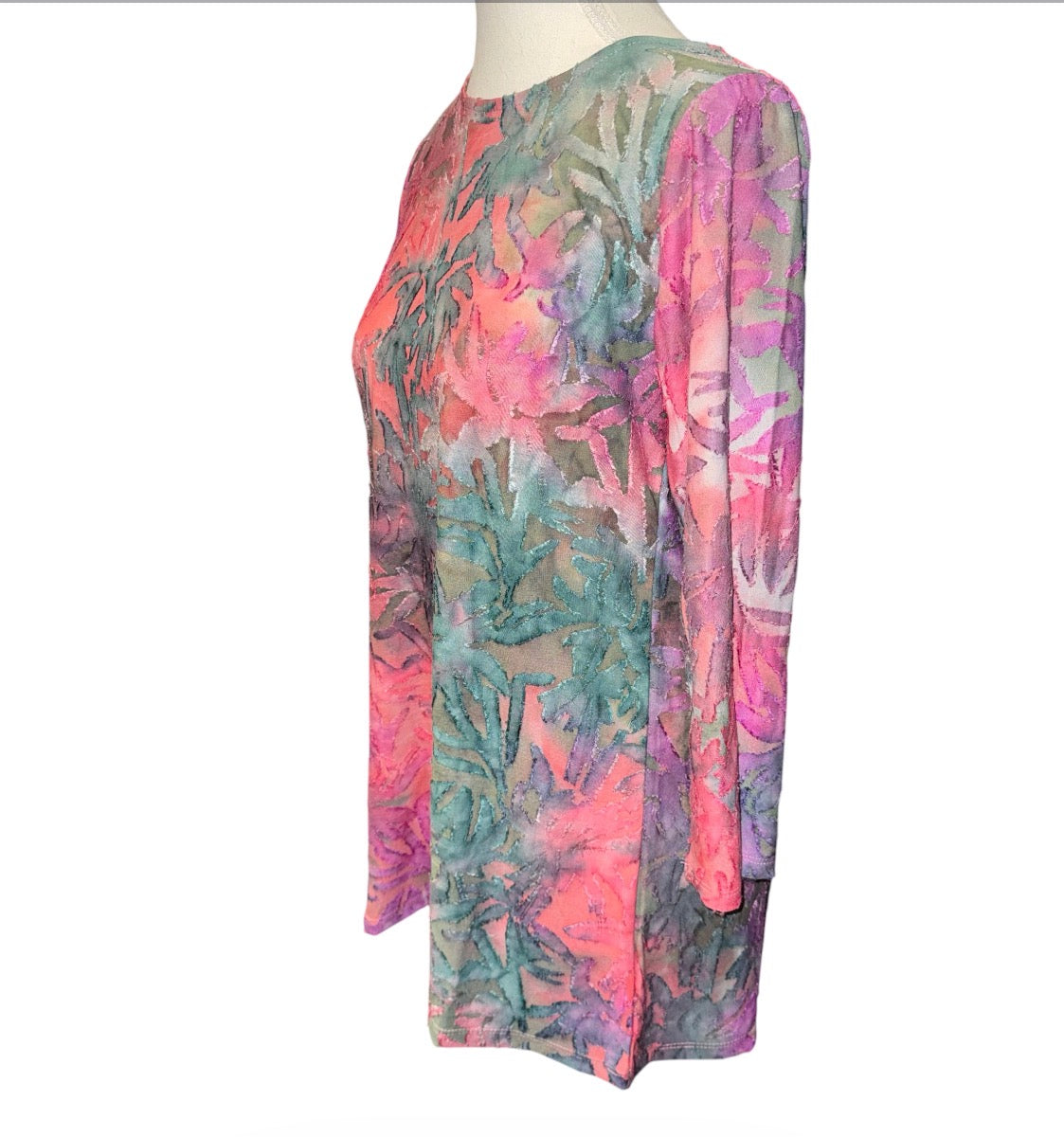 Tie dye burnout tunic