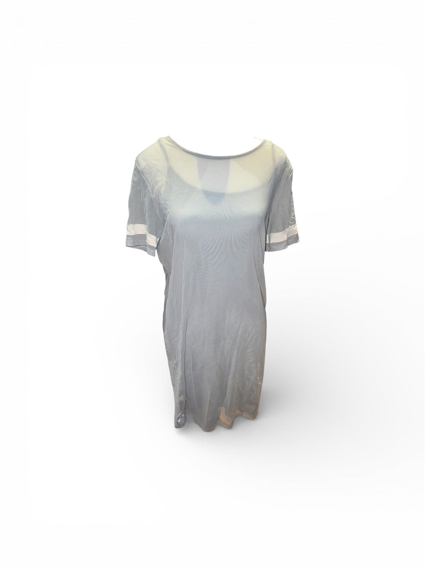 Layered mesh t-shirt dress