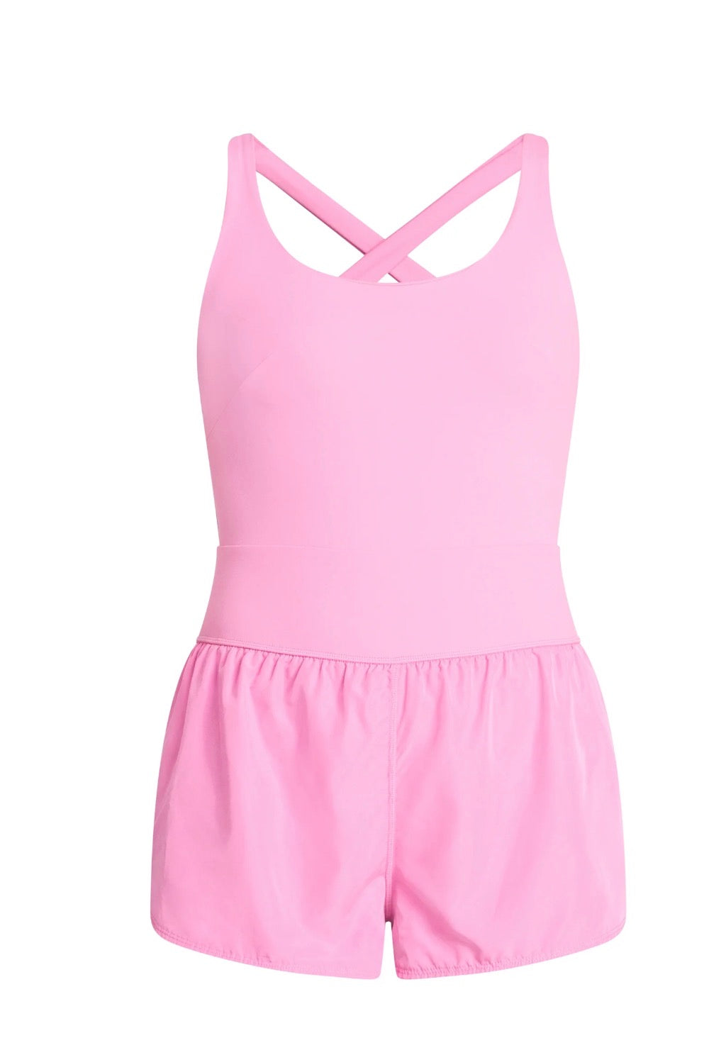 Crossback athletic buttersoft romper