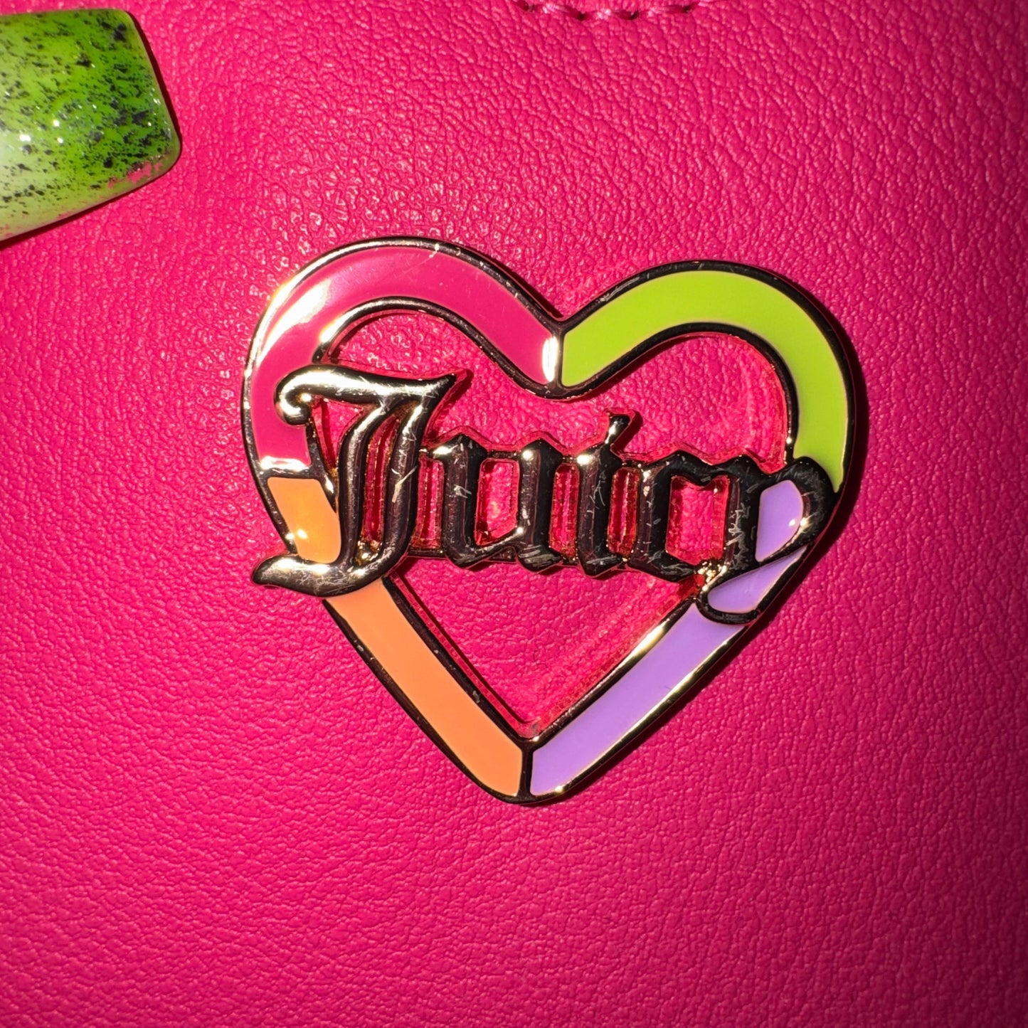 Pink heart wristlet