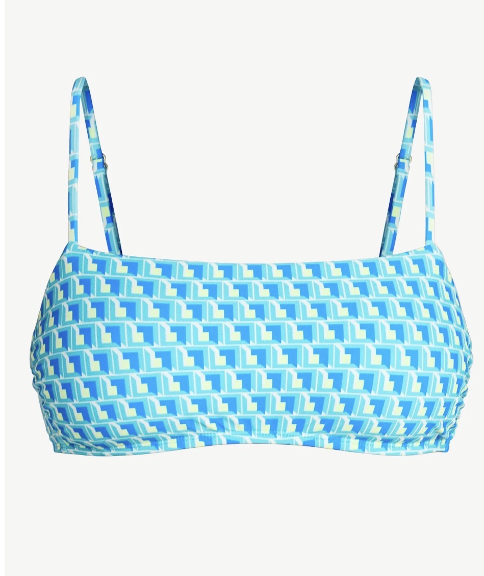 High waisted geo print bikini