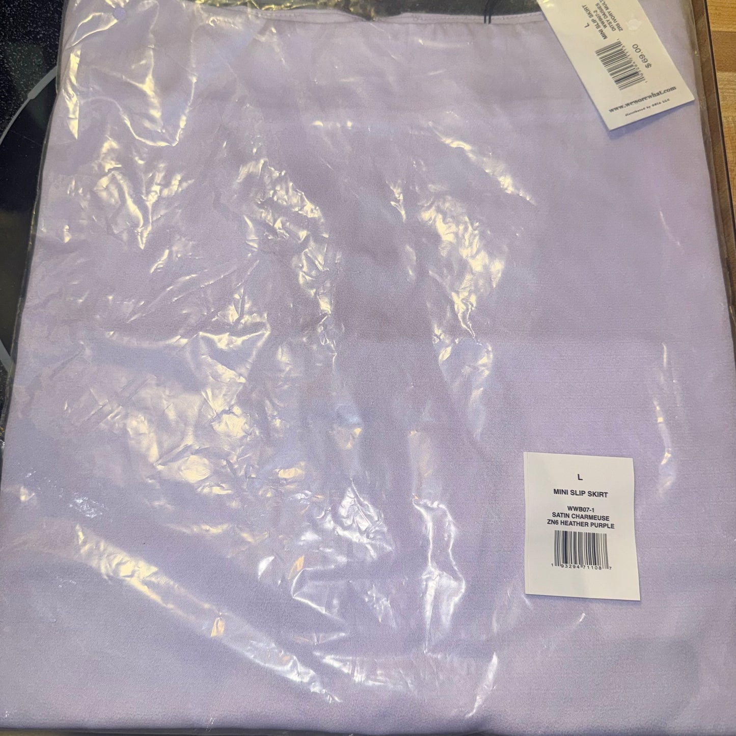 Mini slip skirt heather purple