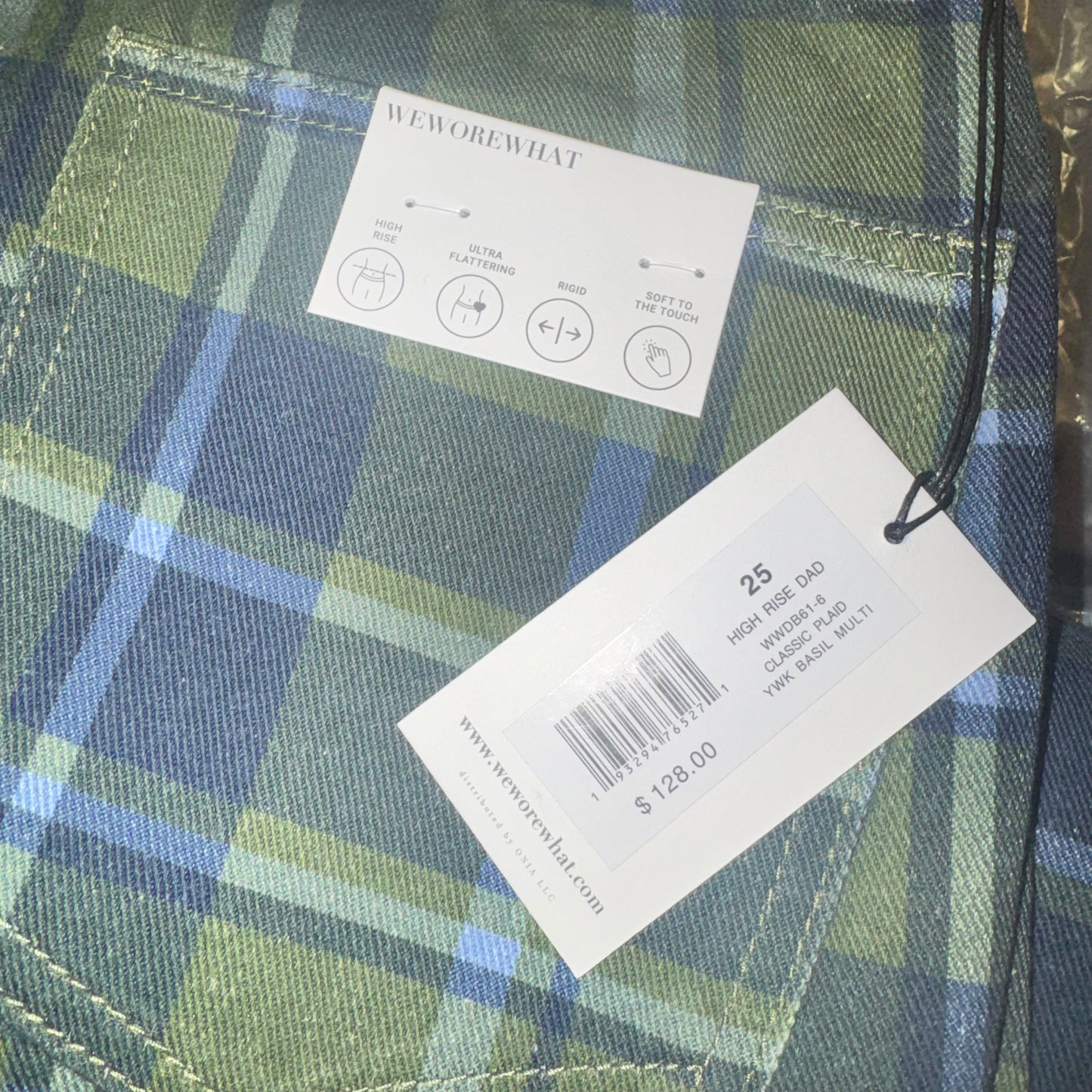 Dad jeans classic plaid