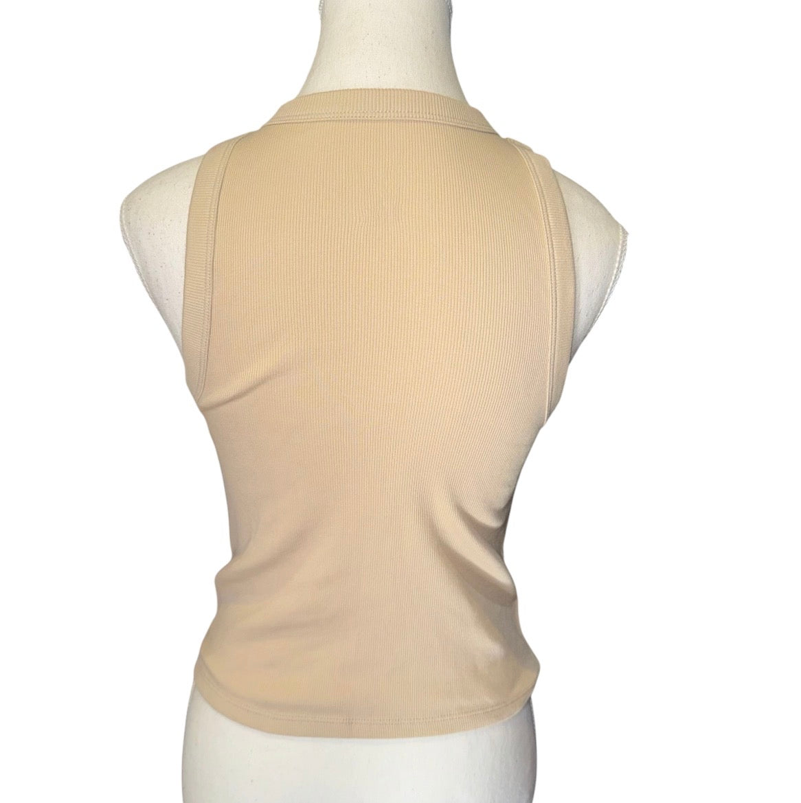 Shrimp detail ribbed tank top