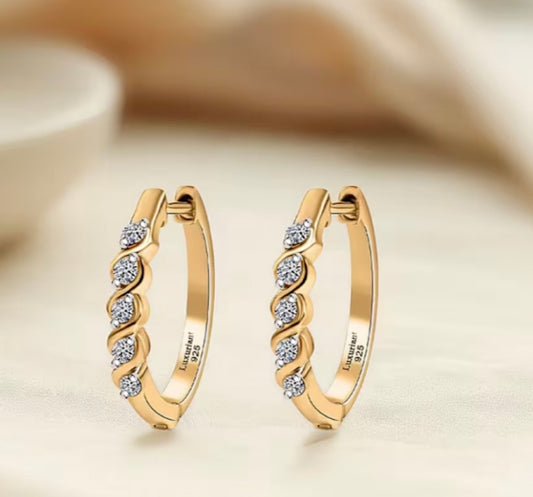 Lab grown diamond hoop earrings