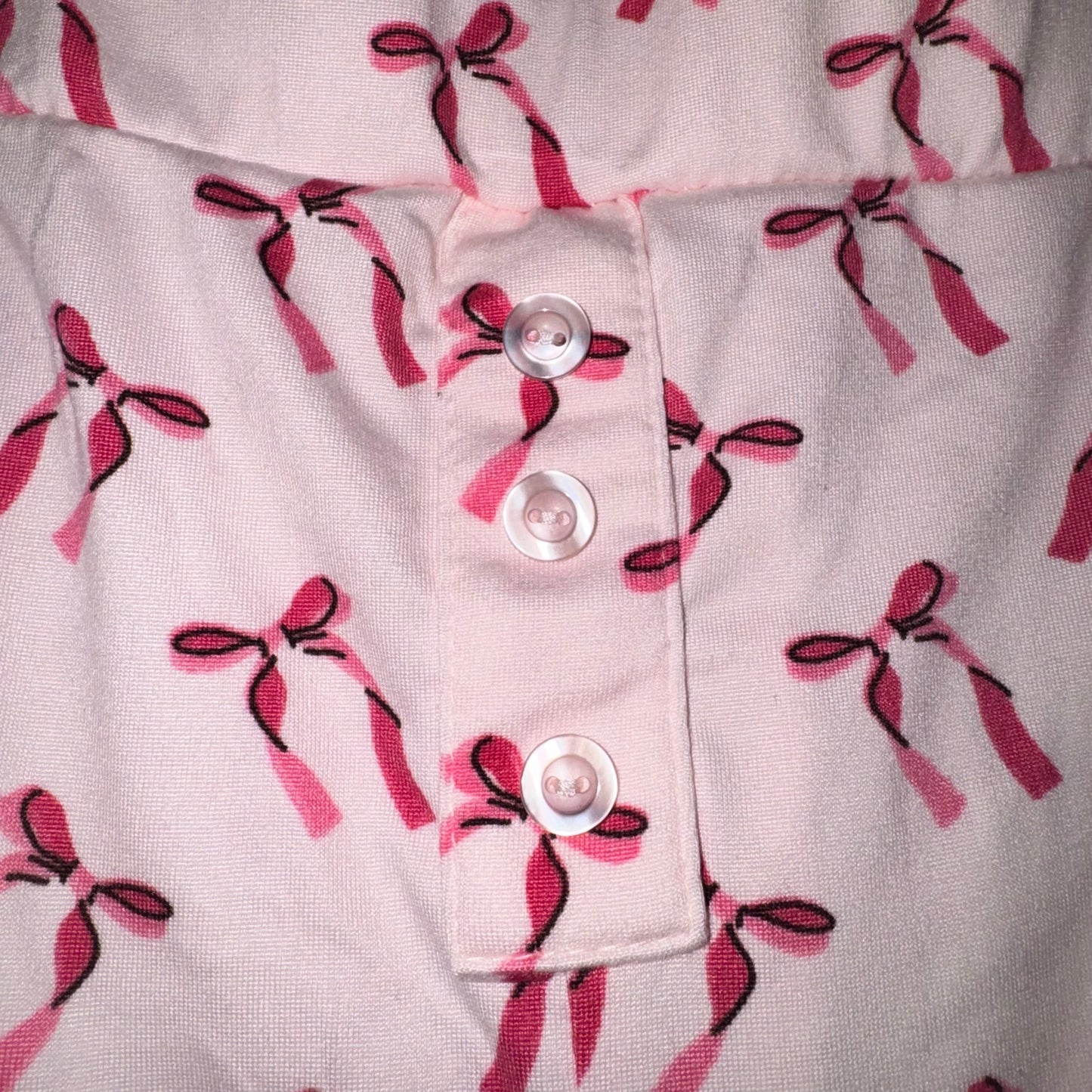 Bow print pajama set