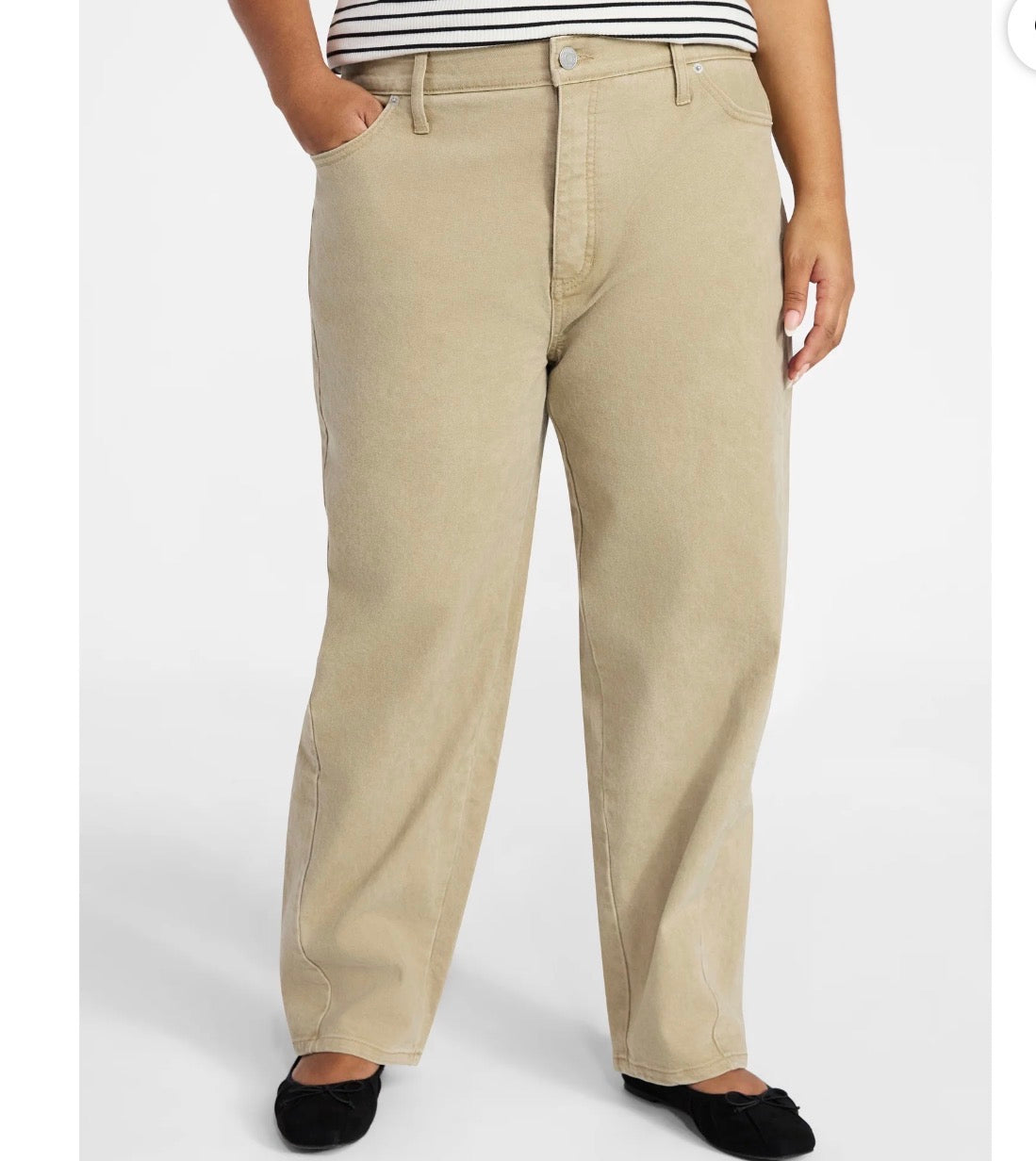 High rise barrel jeans - size 24W