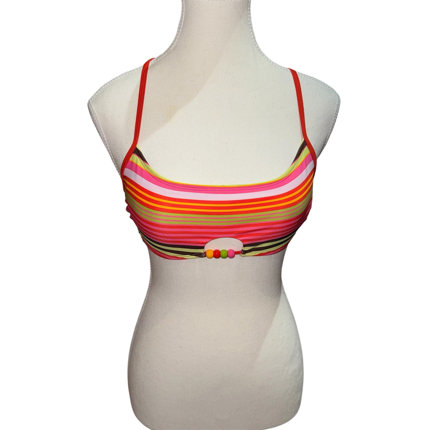 Striped bralette bikini top