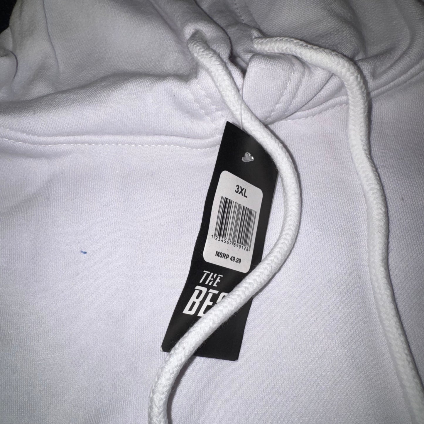 Men’s white hoodie