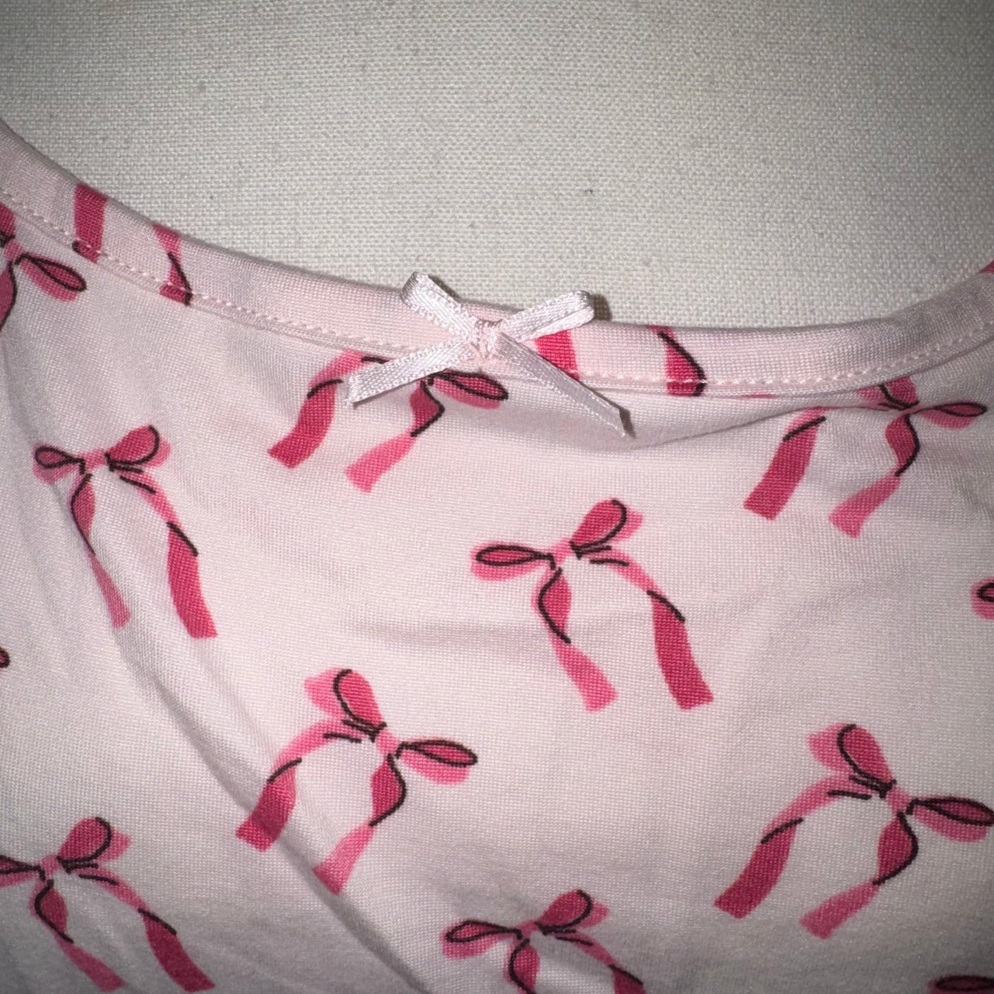 Bow print pajama set
