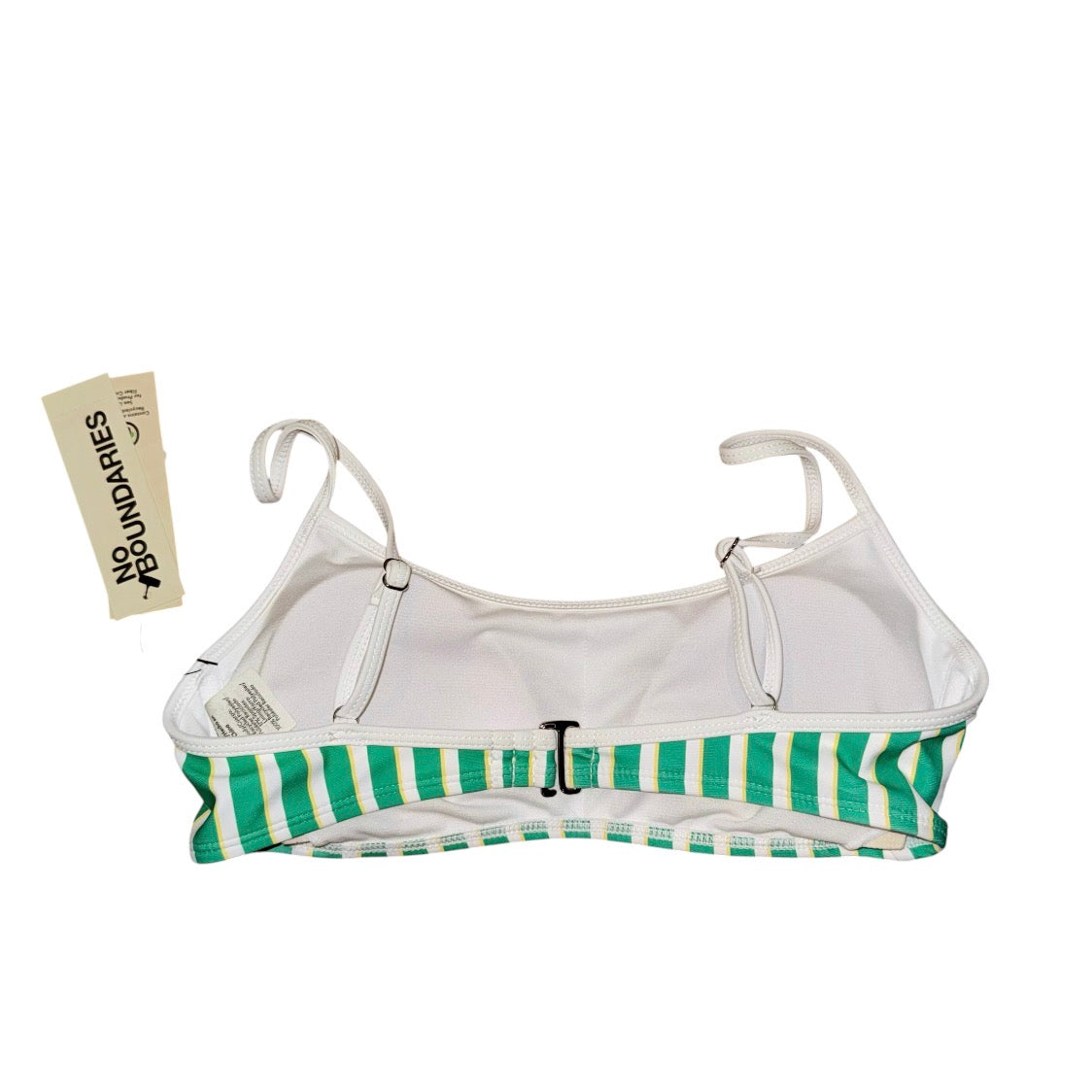 Sporty striped bralette bikini top