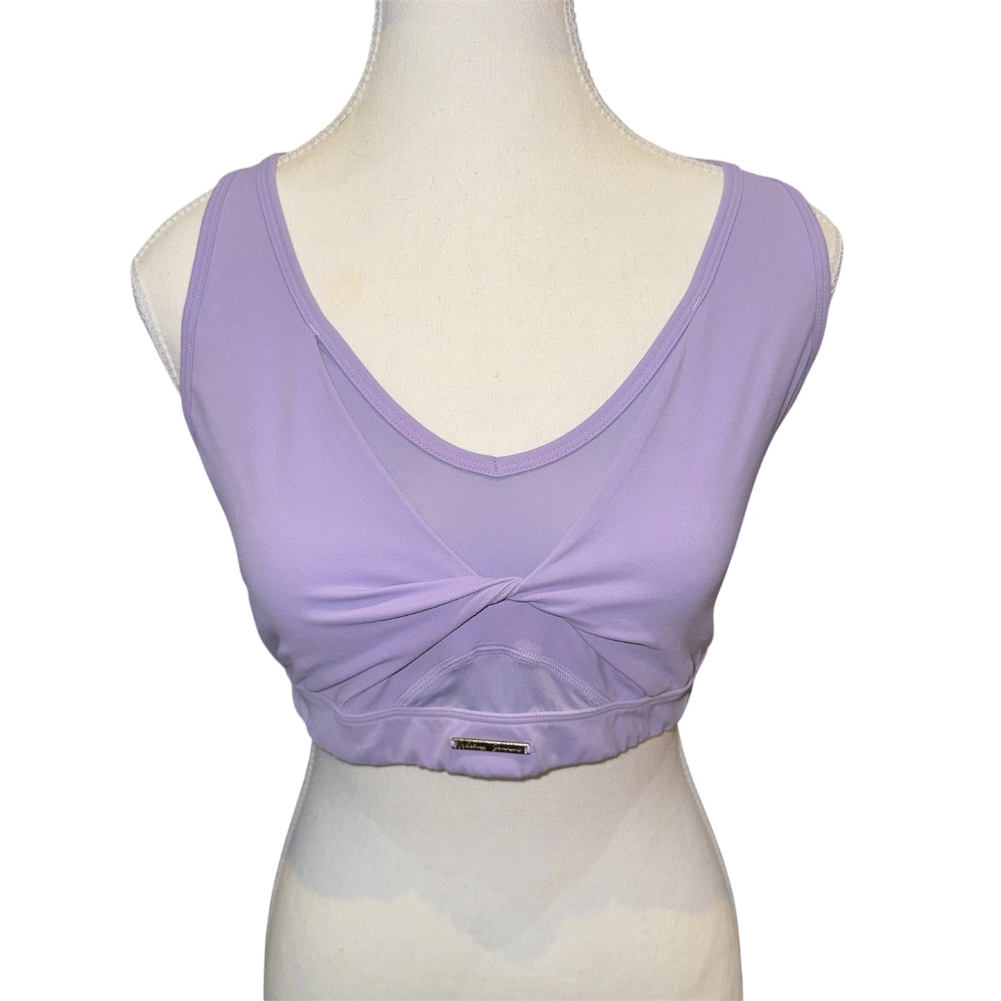 Mesh twist sports bra