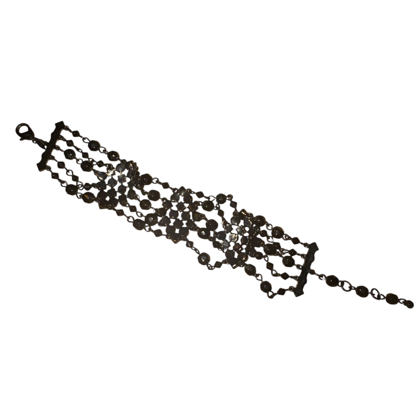 Vintage Avon black & crystal rhinestone bracelet