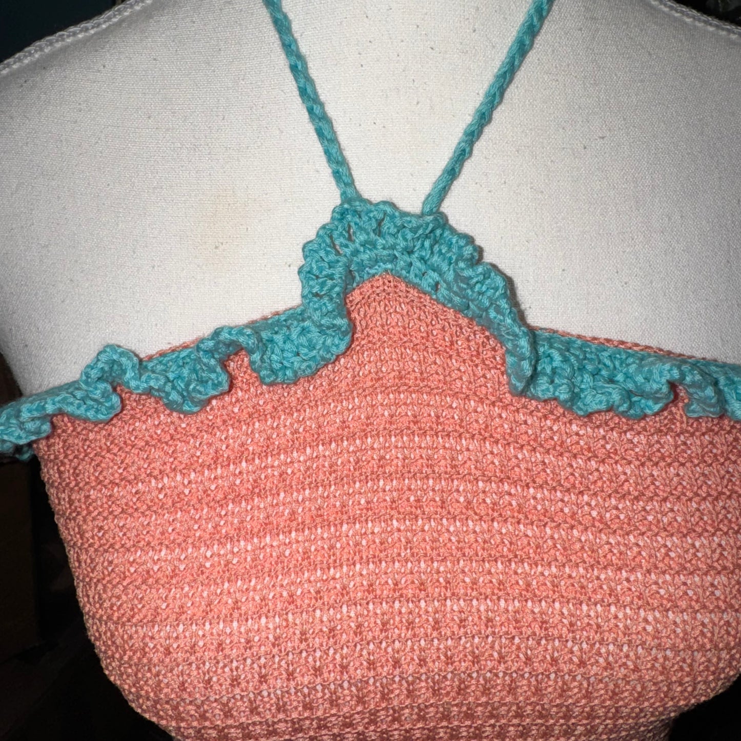 Crochet halter dress