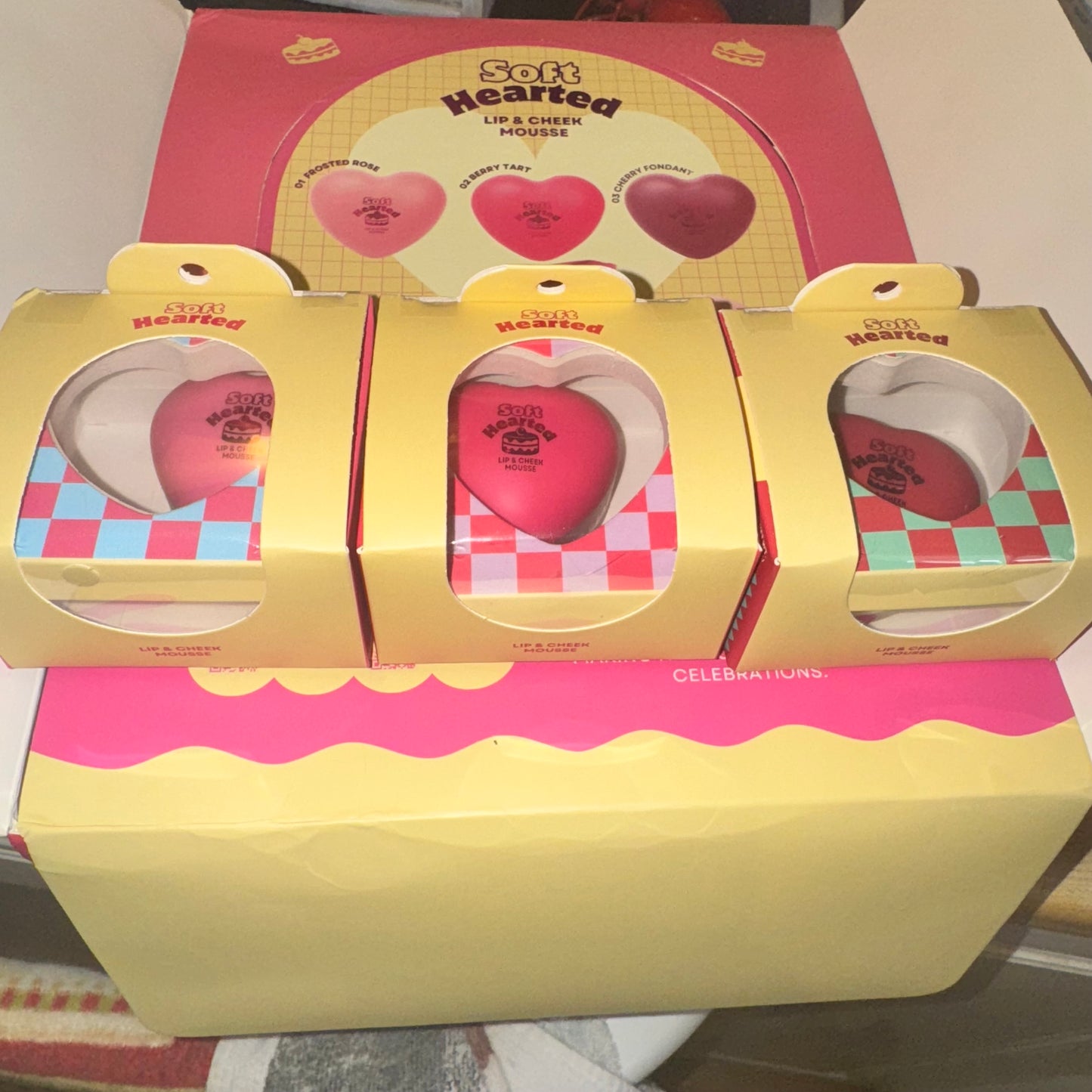 Soft hearted lip & cheek mousse bundle of 3