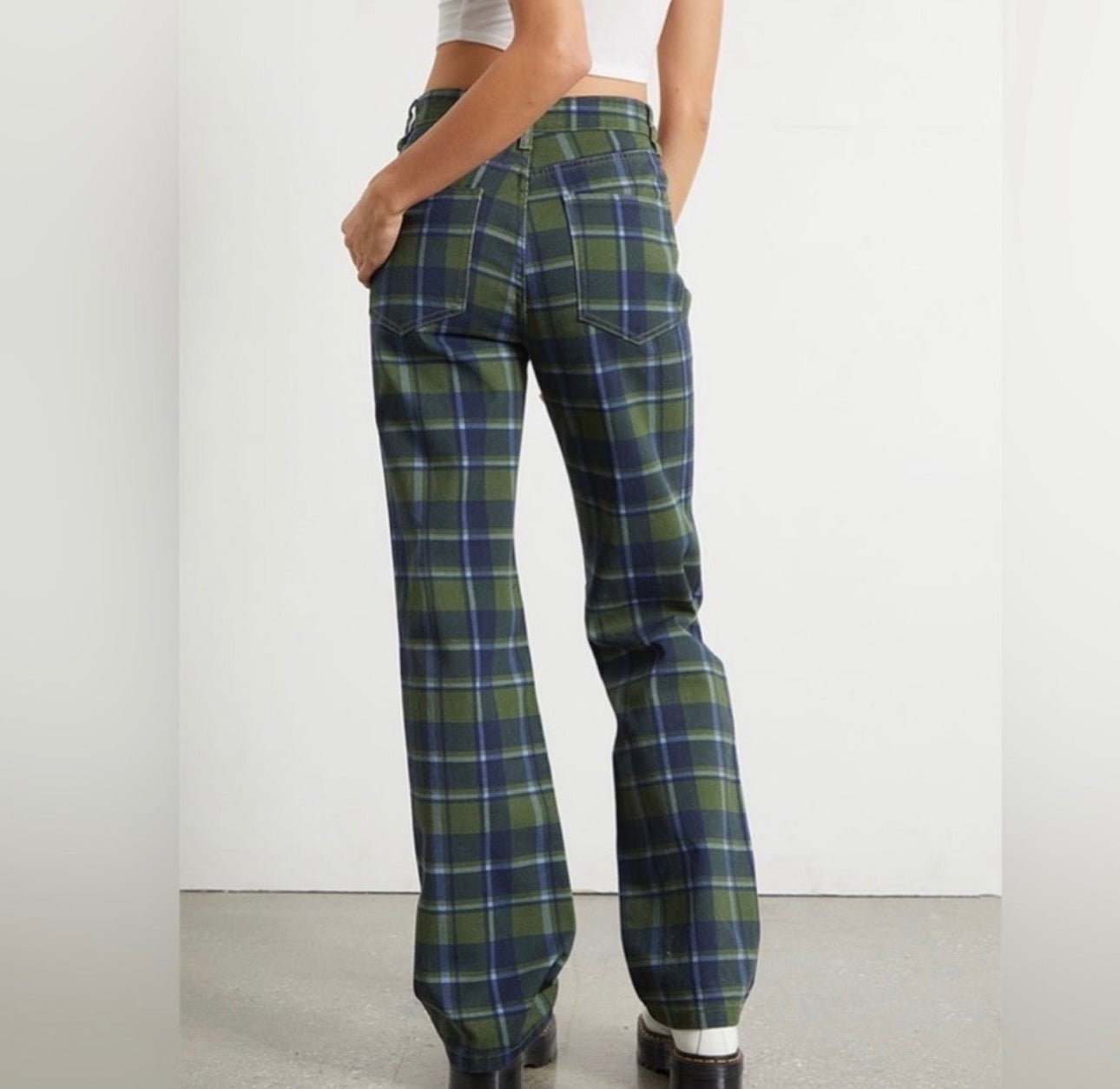 Dad jeans classic plaid