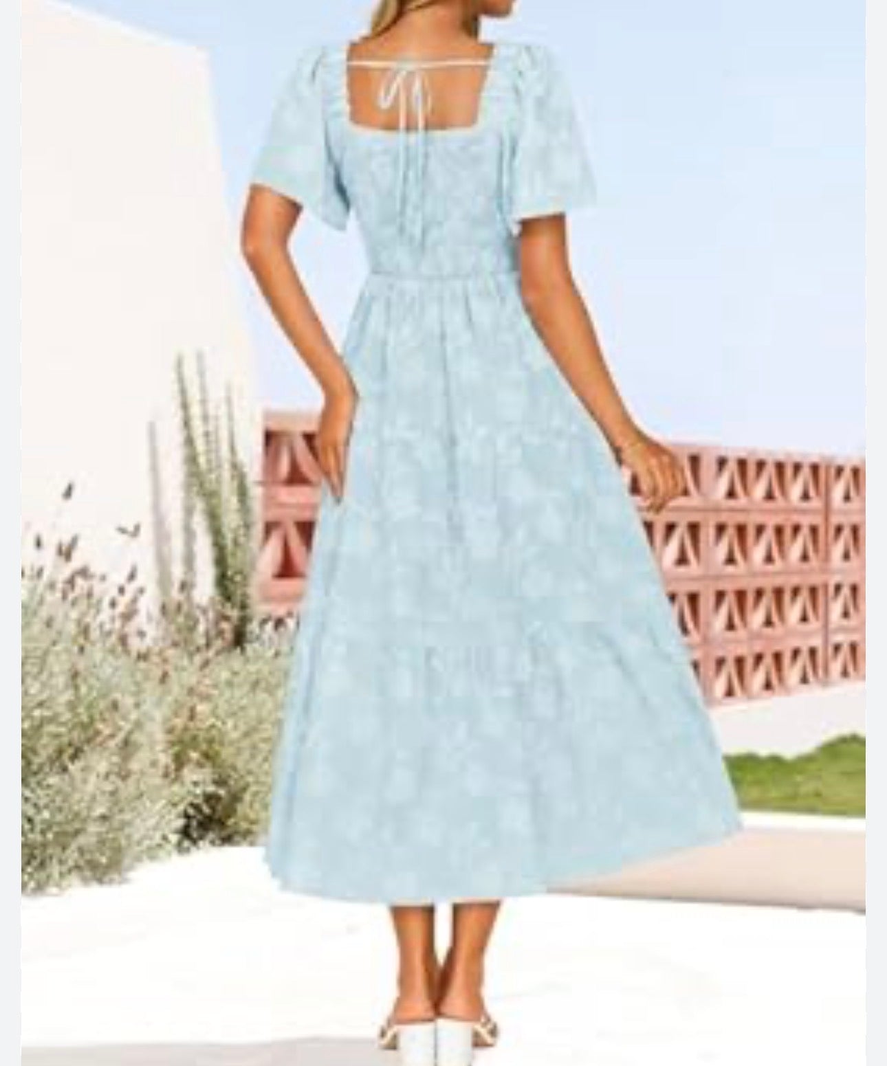 Blue floral dress