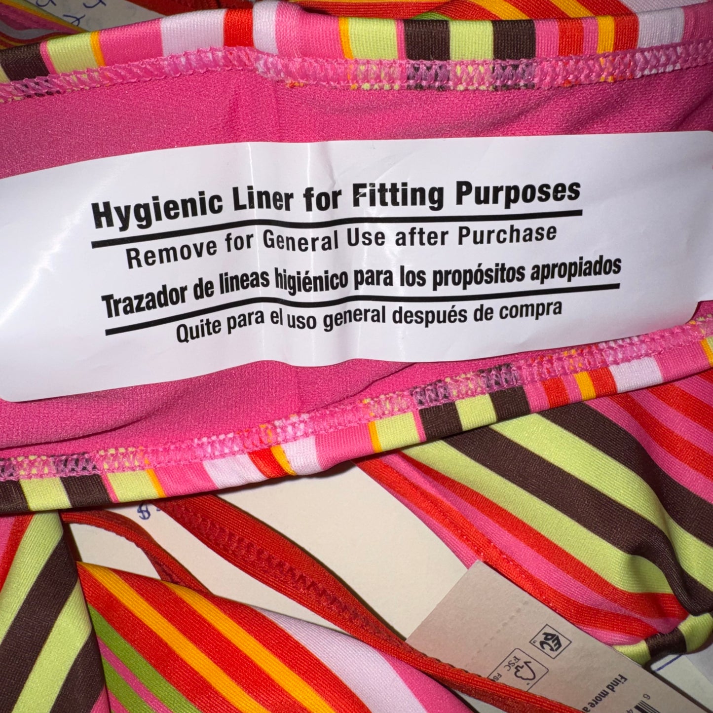 Side tie striped bikini bottoms