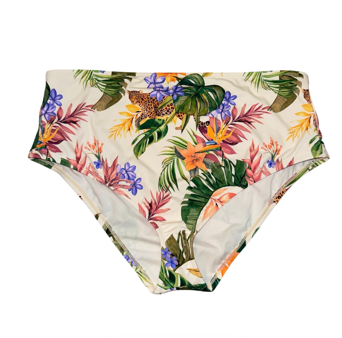 Exotic jungle cheeky high waist bikini bottoms