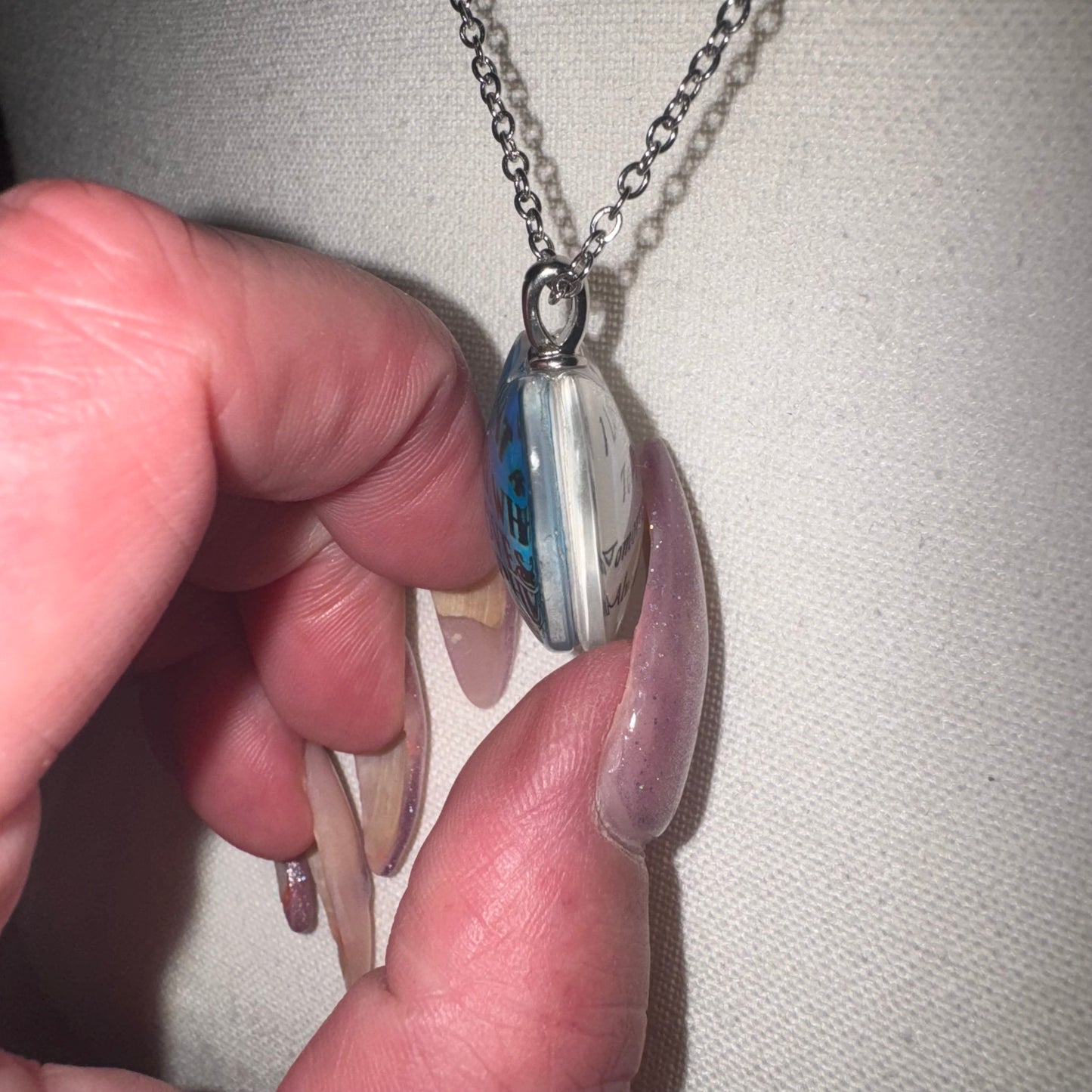 Bubble heart dolphin necklace