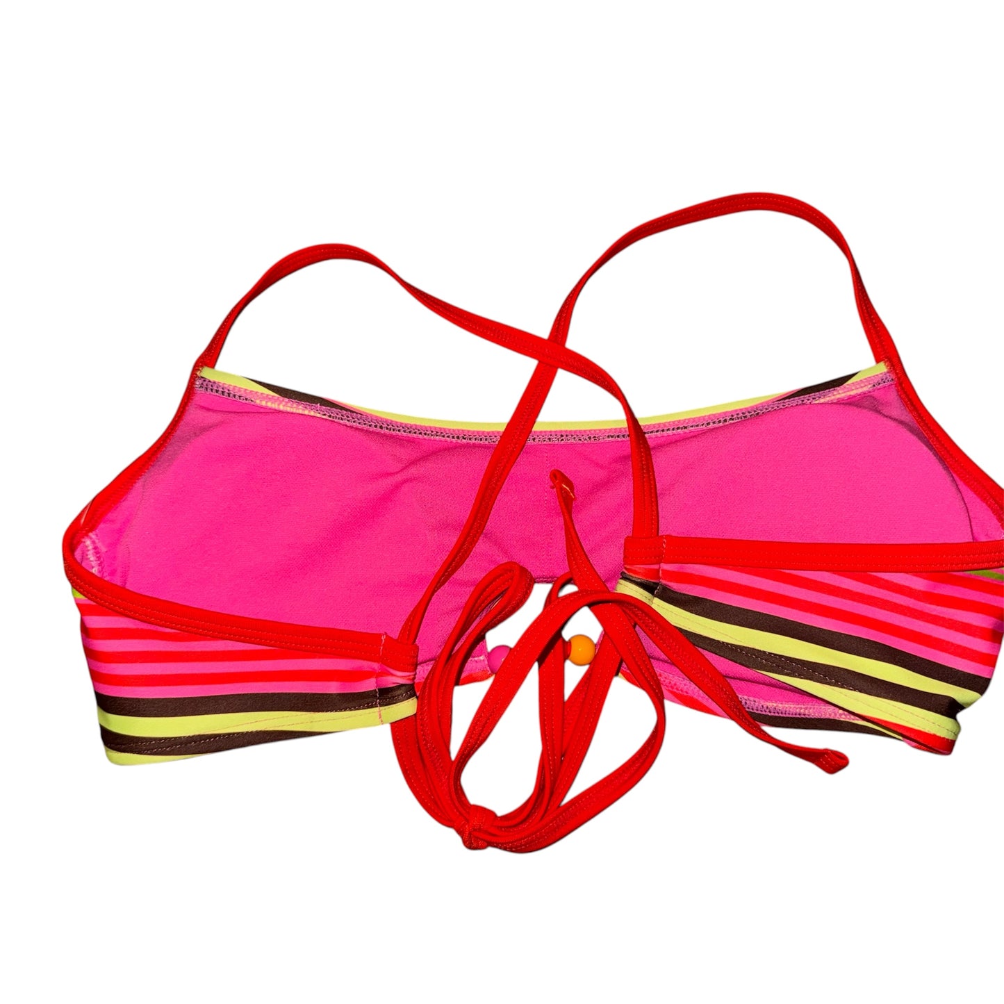 Striped bralette bikini top