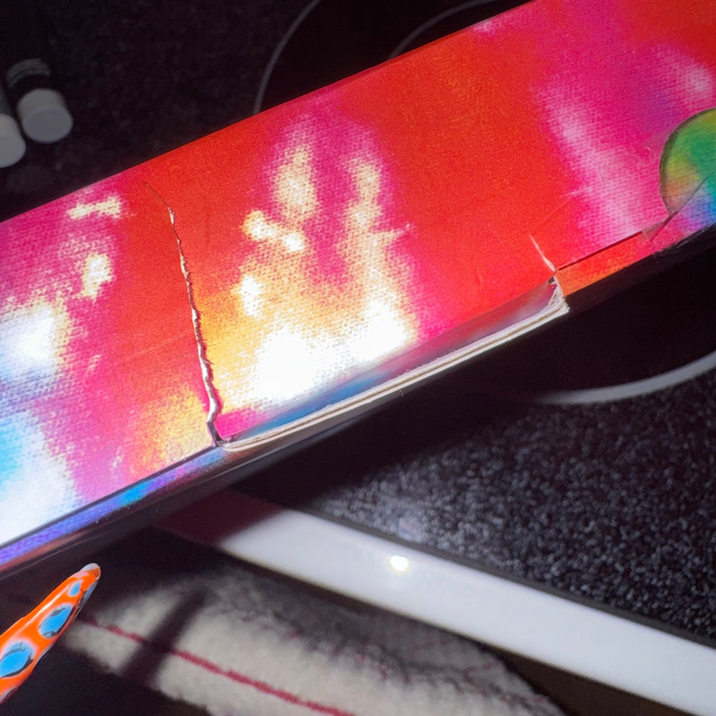 Tie dye hand mirror