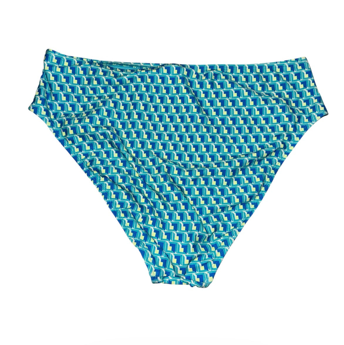 Geo print high waist bikini bottoms