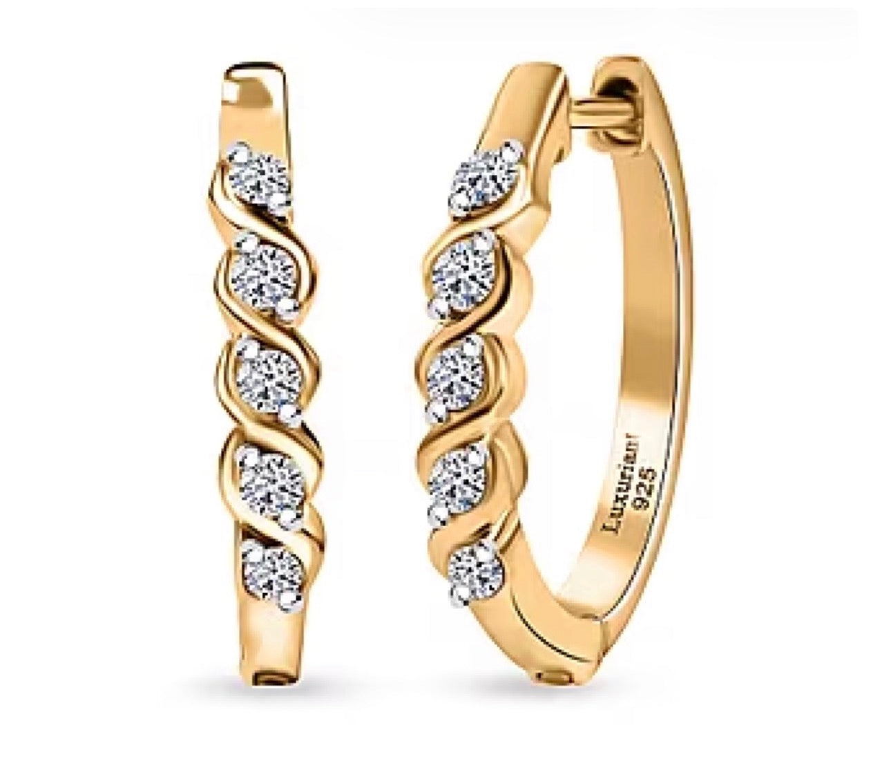 Lab grown diamond hoop earrings