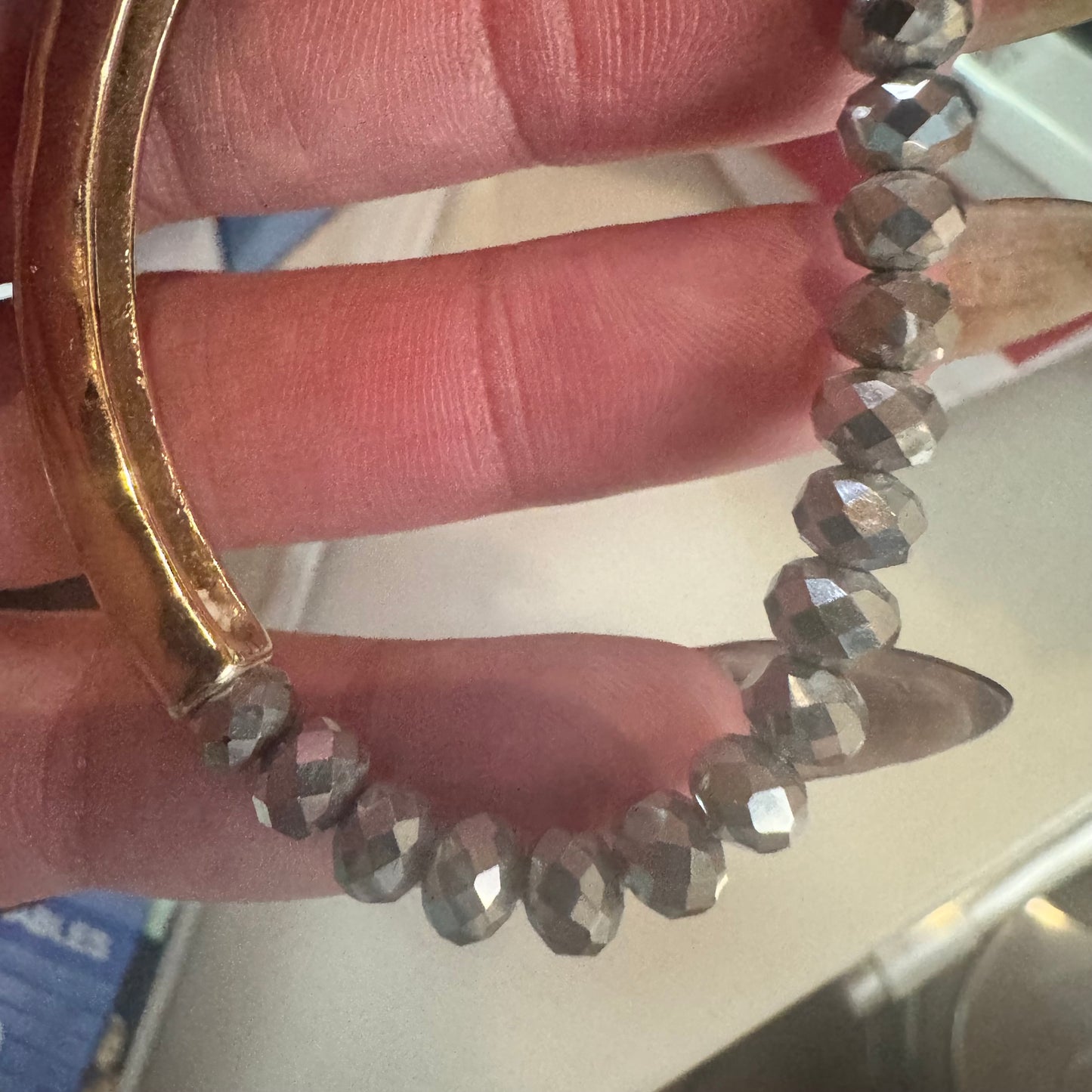 Bead bar bracelet by Noir