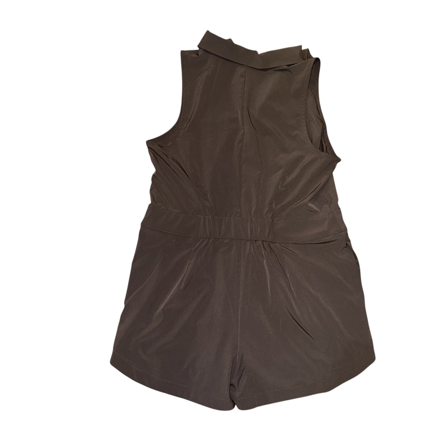 Stretch woven romper