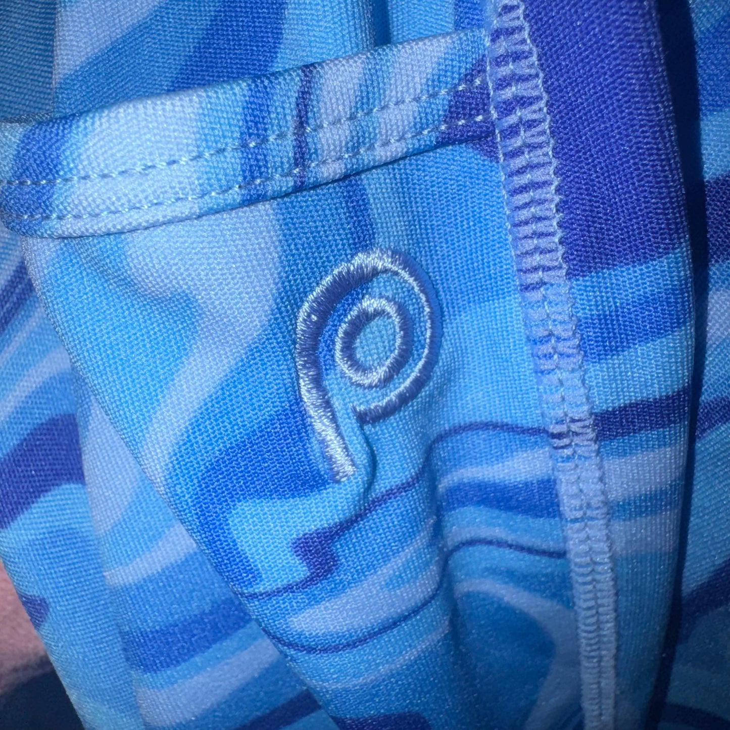 Blue swirl pop fit leggings