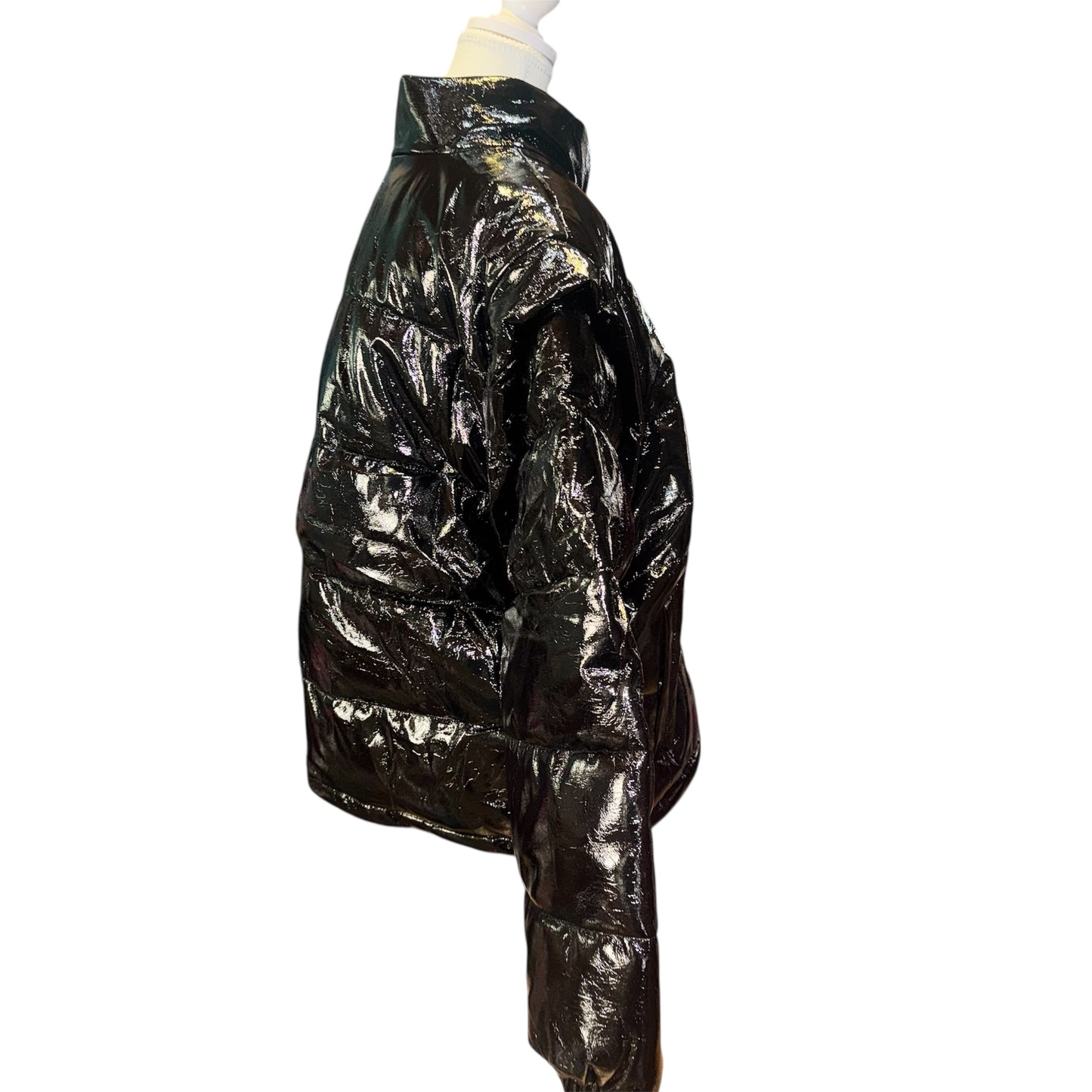 Snap off sleeve puffer jacket