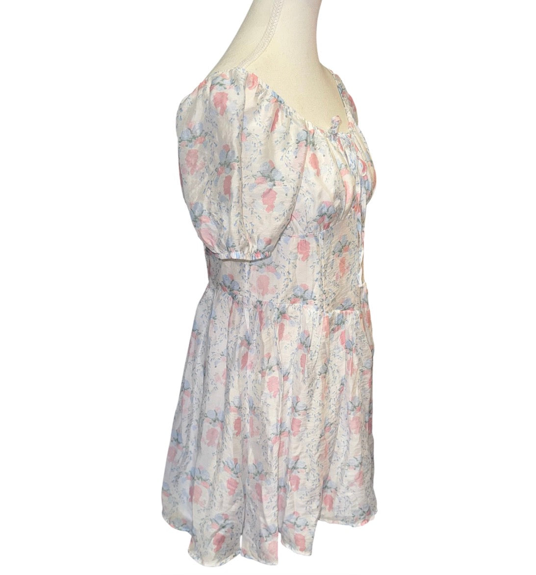 Bridgerton puff sleeve mini dress